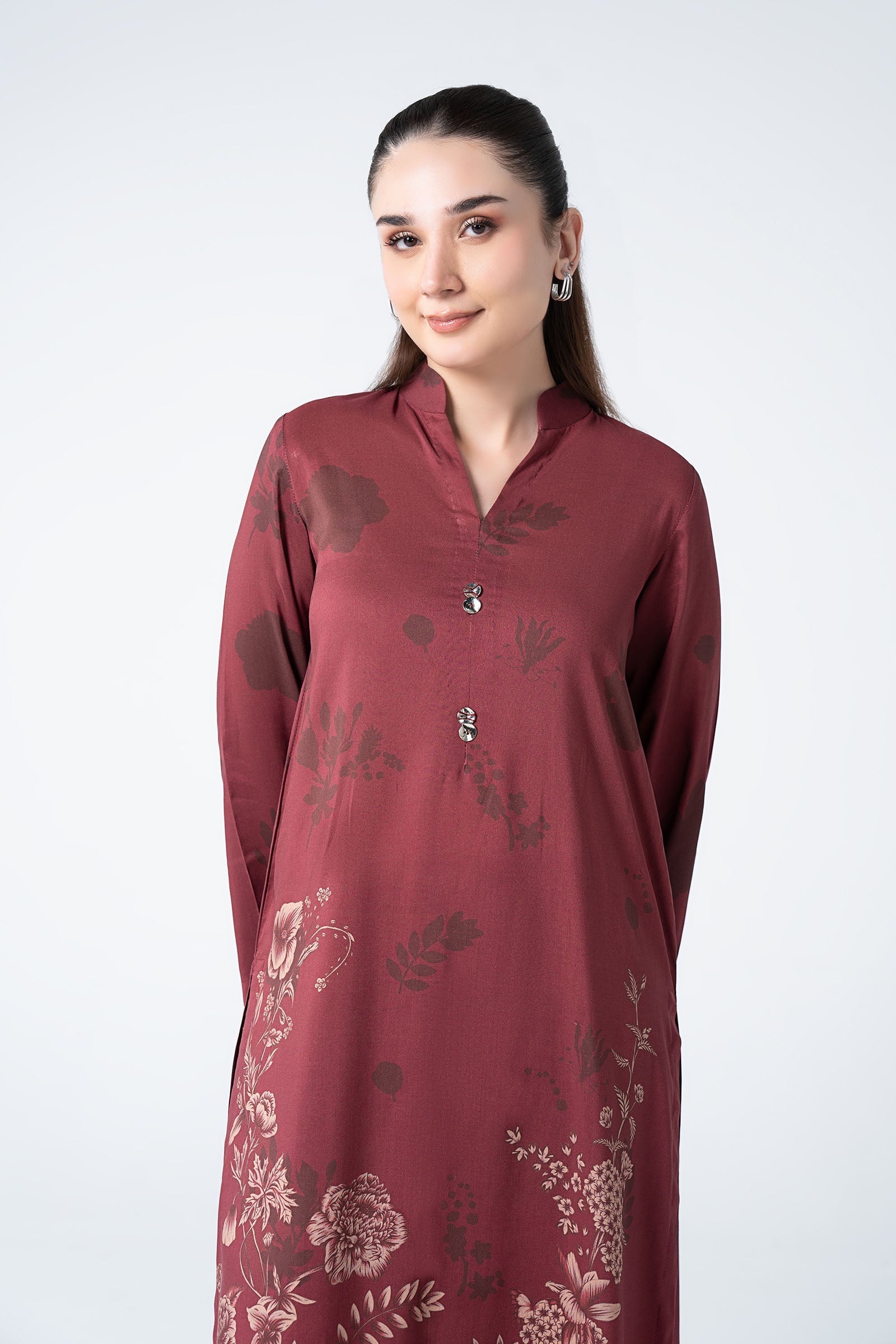 2 Pc Printed Slub Khaddar Suit