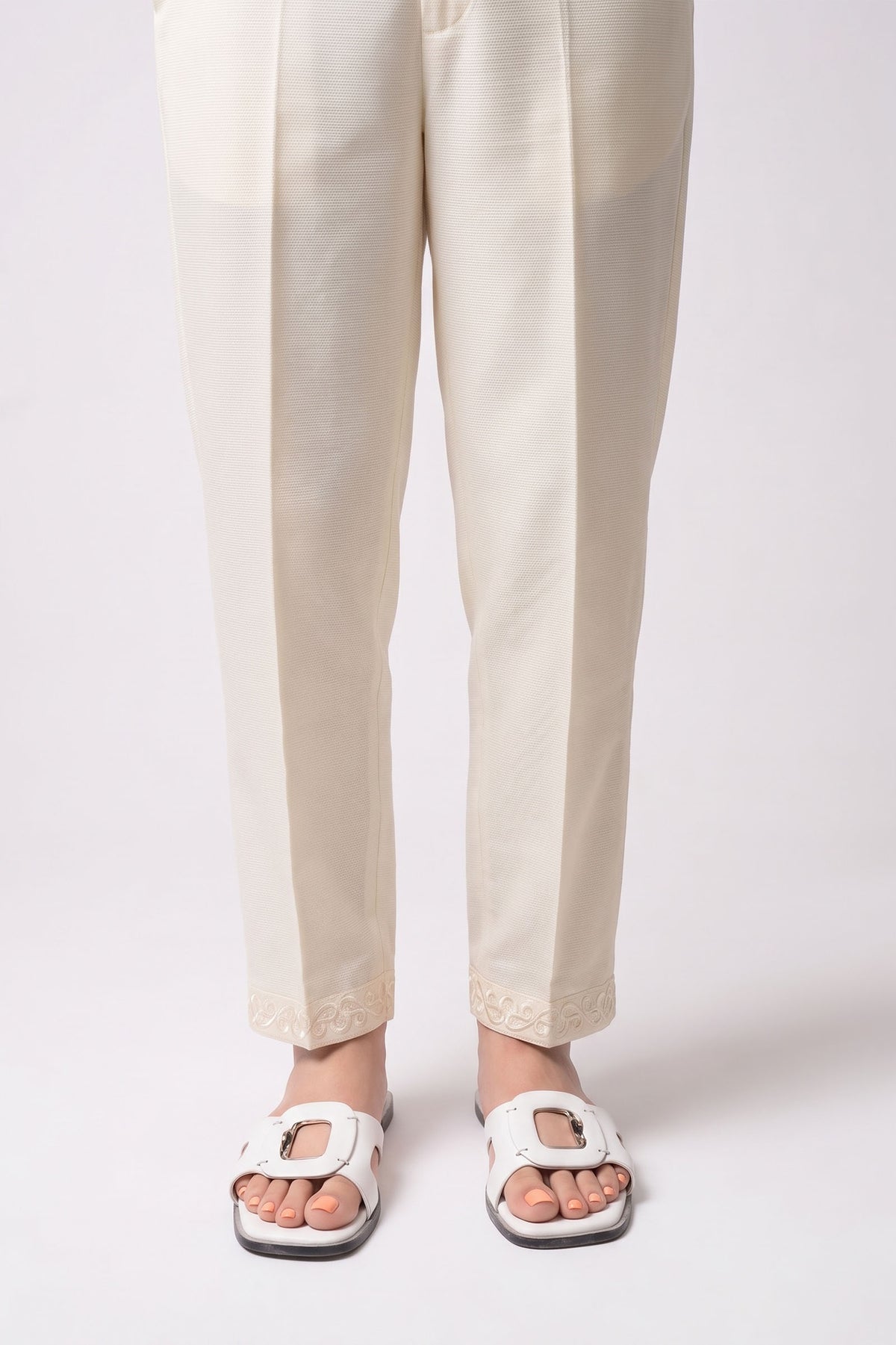 Embroidered Khaddar Trouser