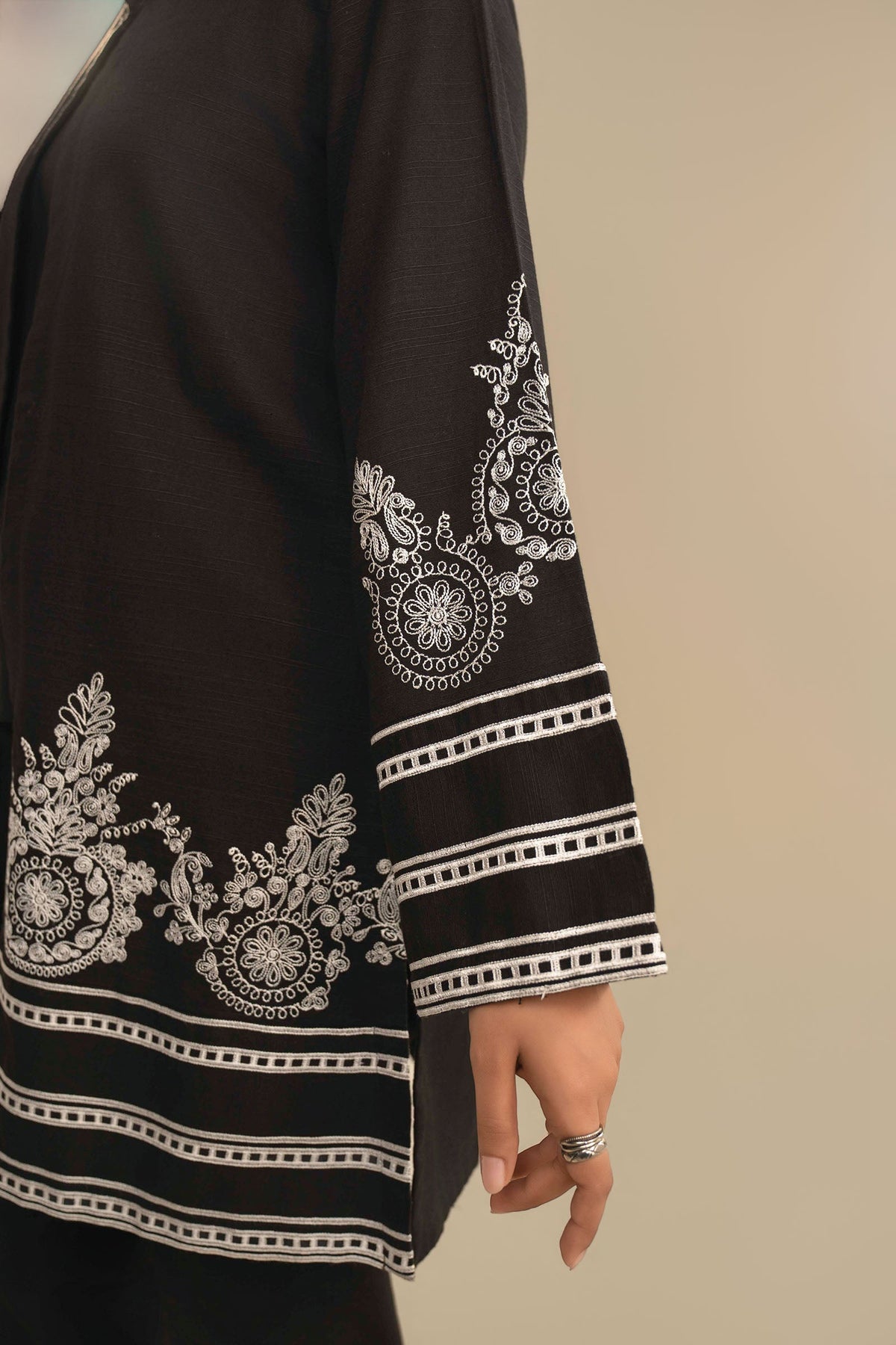 3 Pc Embroidered Khaddar Suit