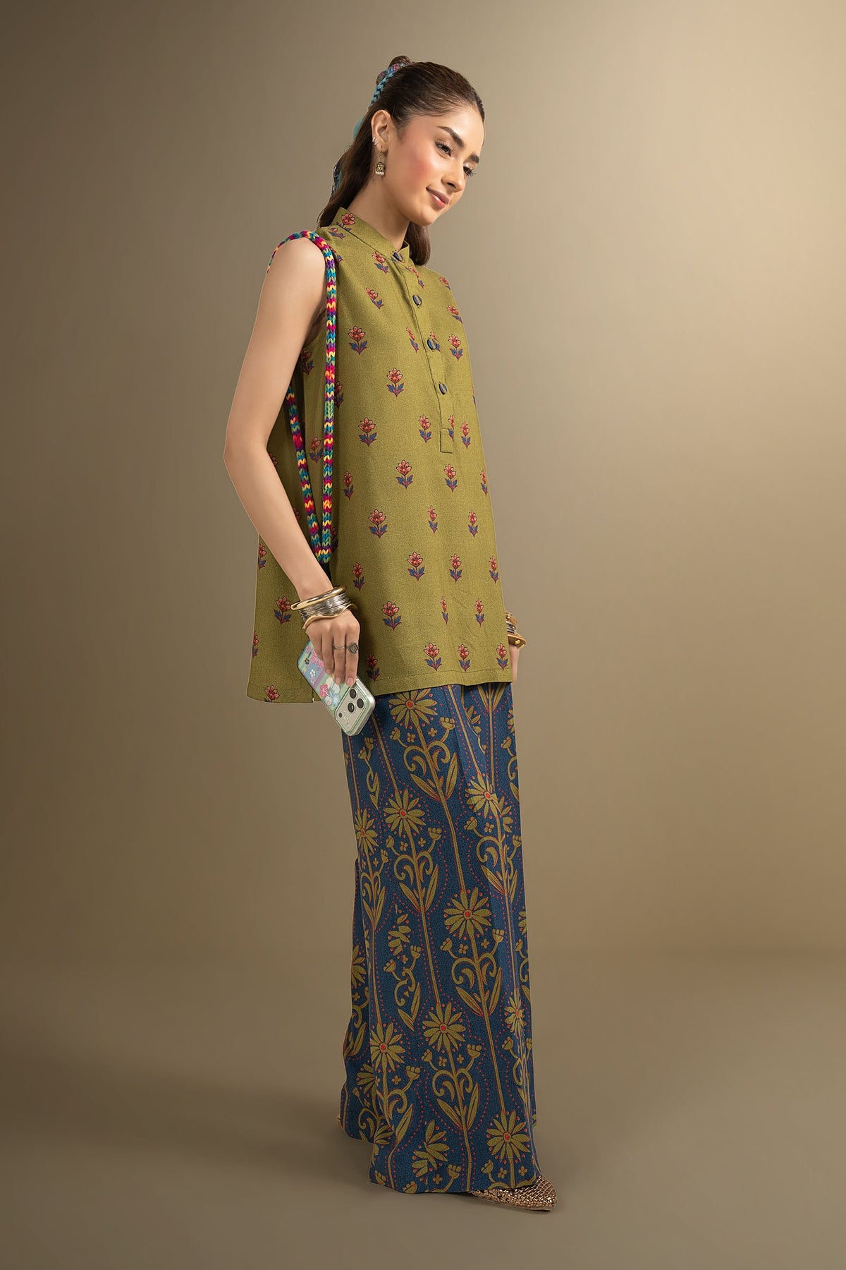 2 Pc Printed Karandi Suit