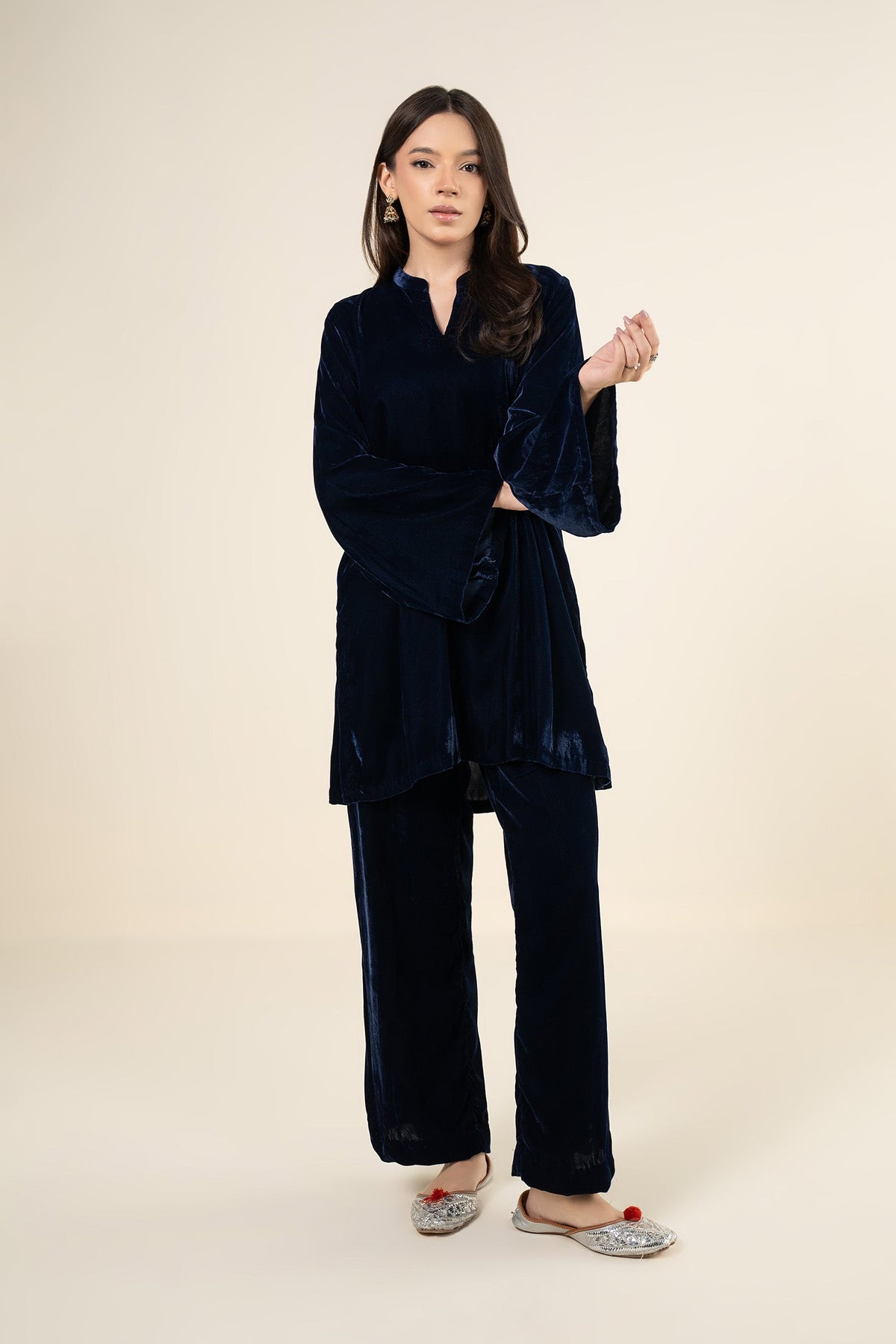 2 Pc Dyed Velvet Suit