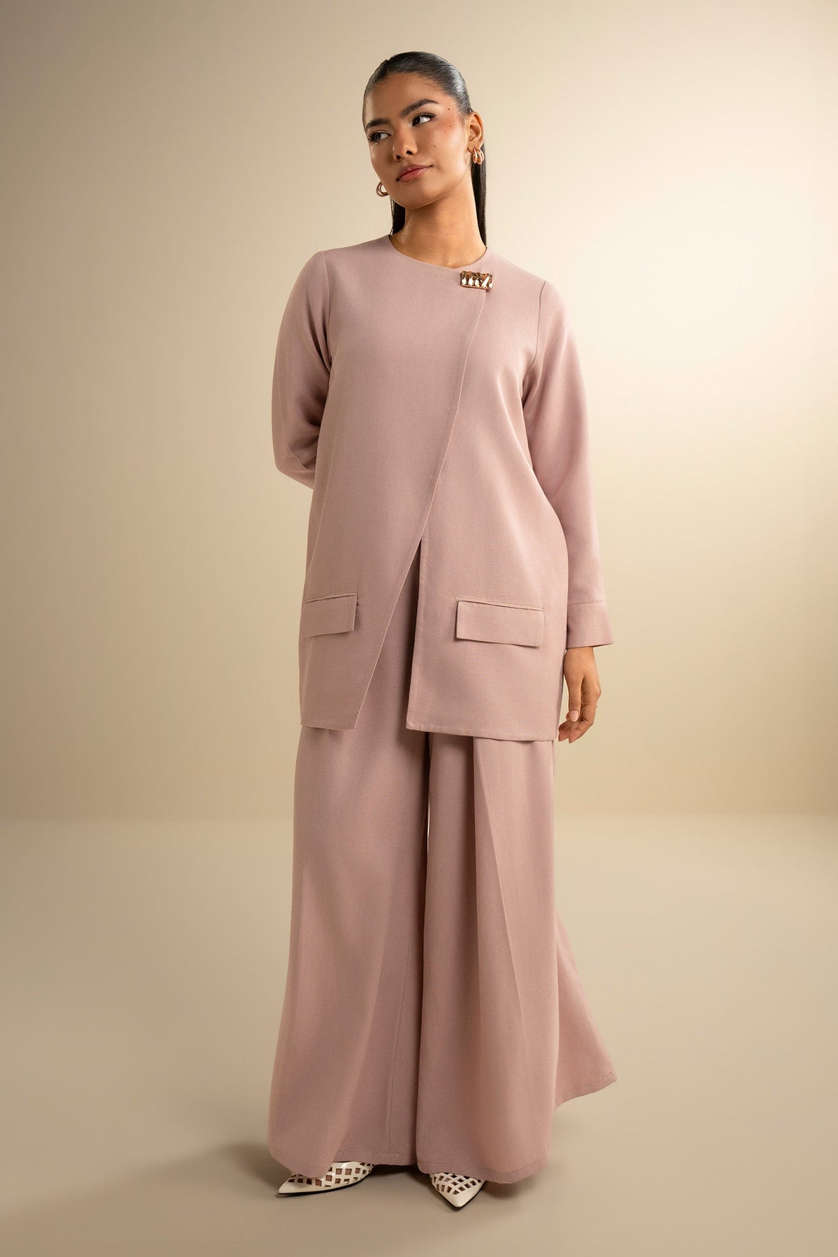 2 Pc Solid Poly Khaddar Suit