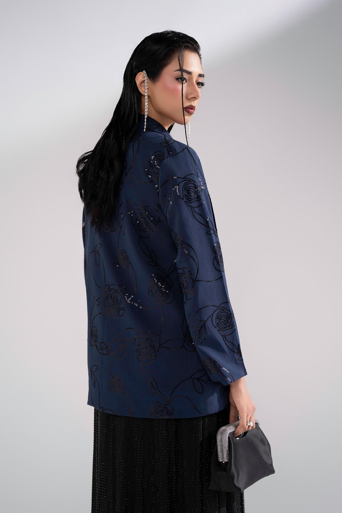 Embroidered Georgette Coat