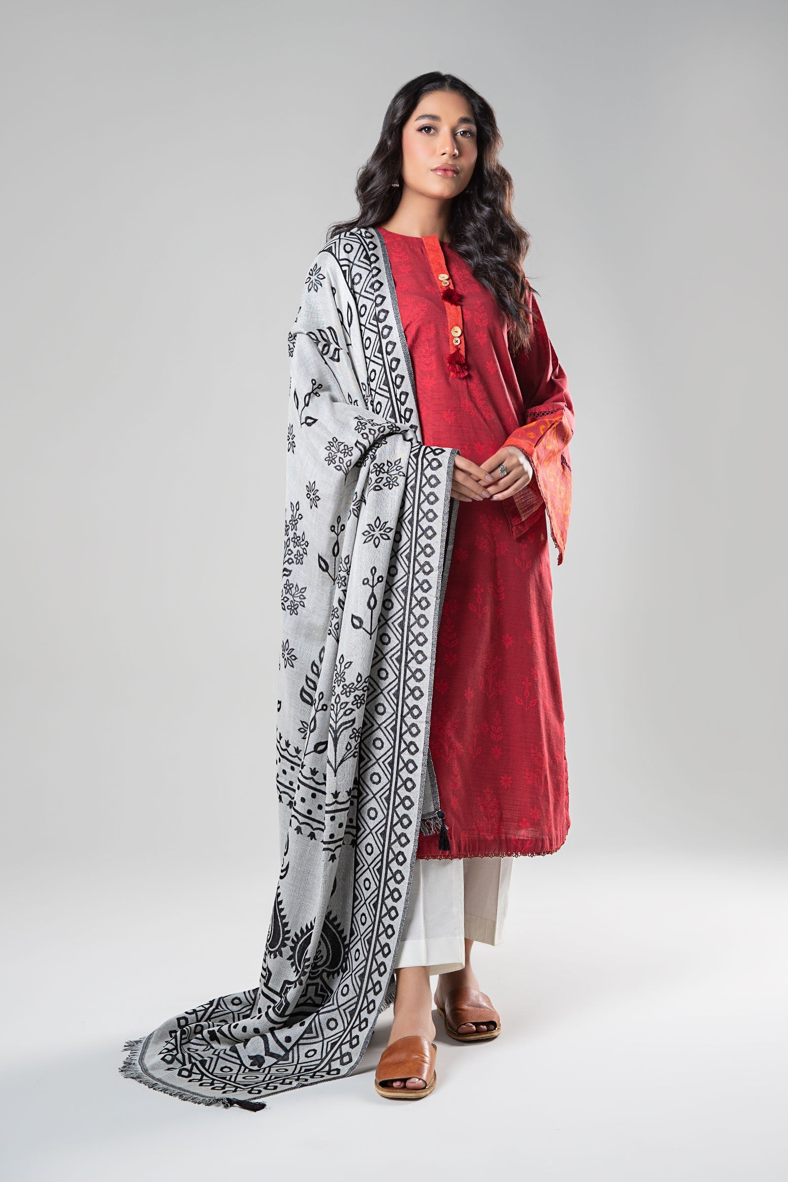 2 Pc Printed Linen Suit