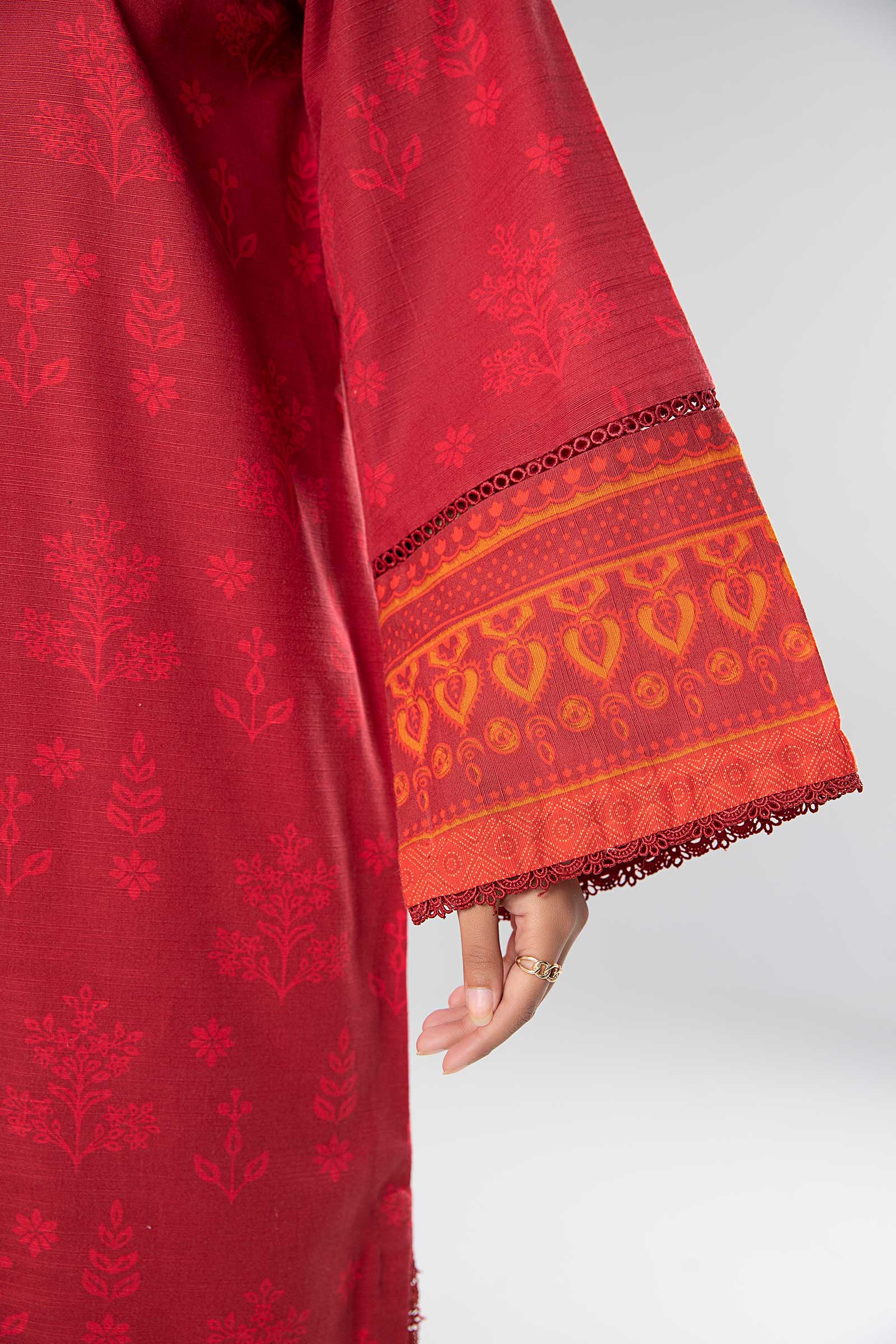 2 Pc Printed Linen Suit