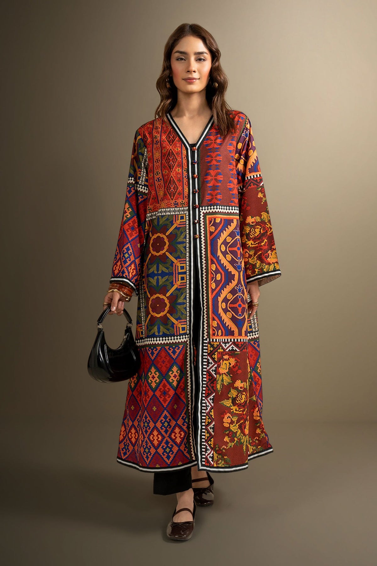 Printed Georgette Shirt - MBWT019-ESM-MCL