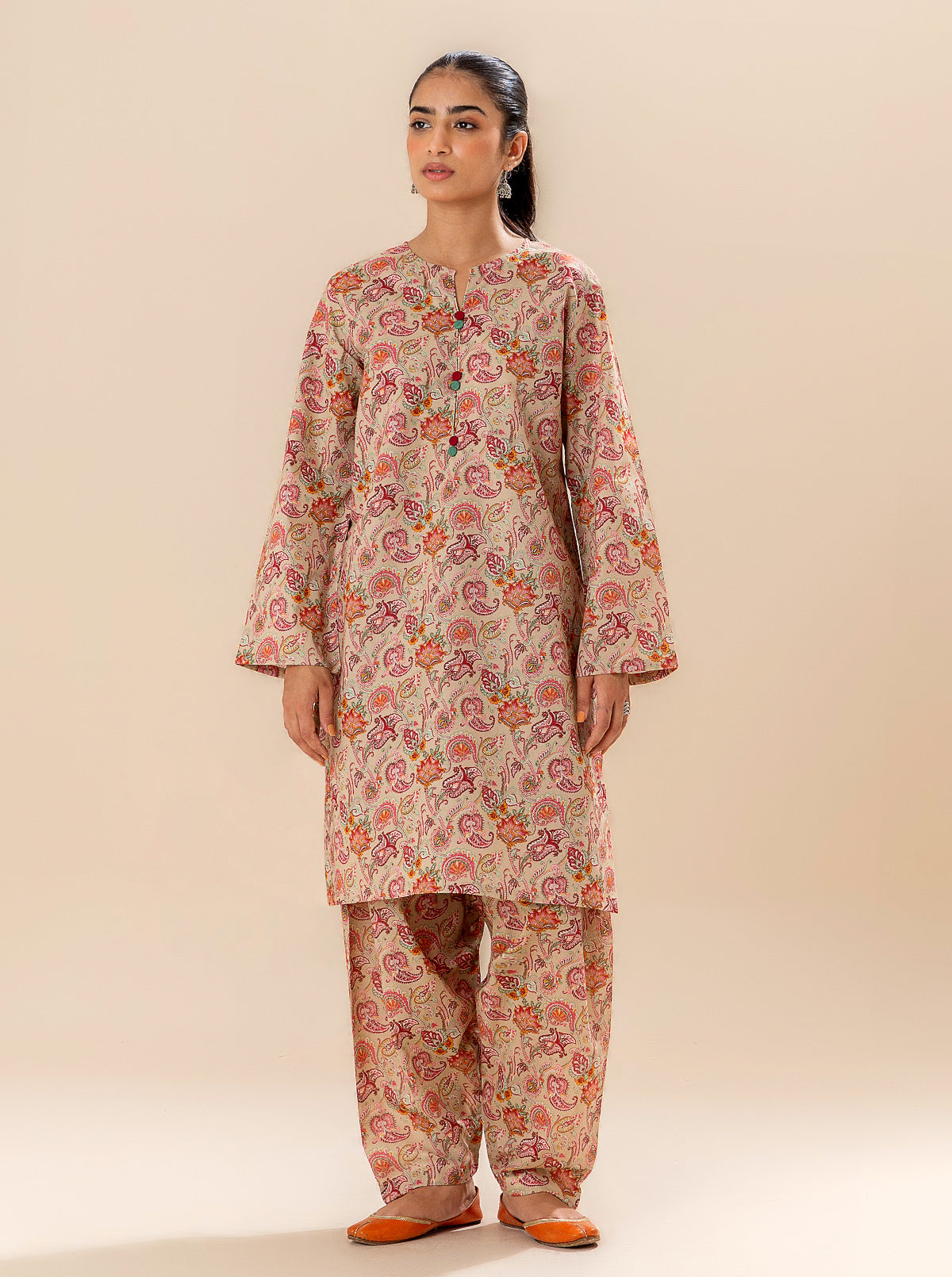 2 Piece Printed Lawn -Cardinal Flow (Unstitched)