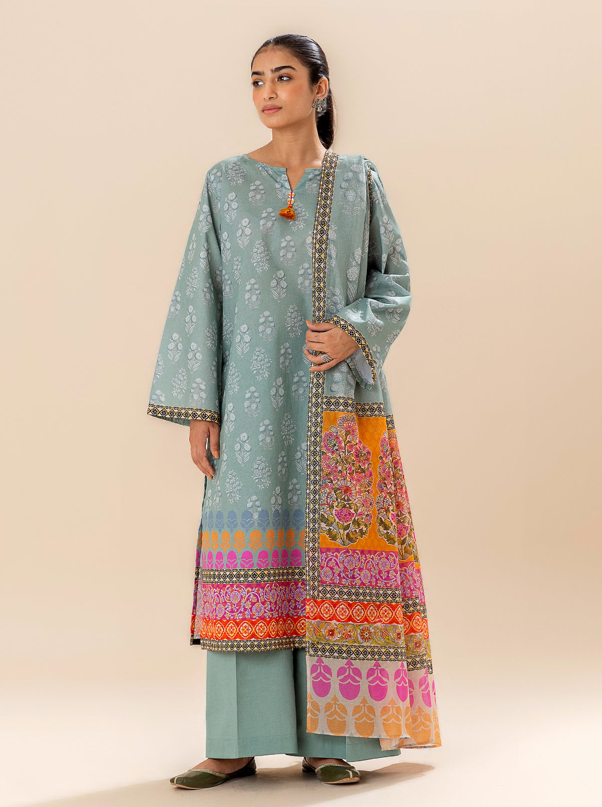 2 Piece Printed Lawn -Slate Verve (Unstitched)
