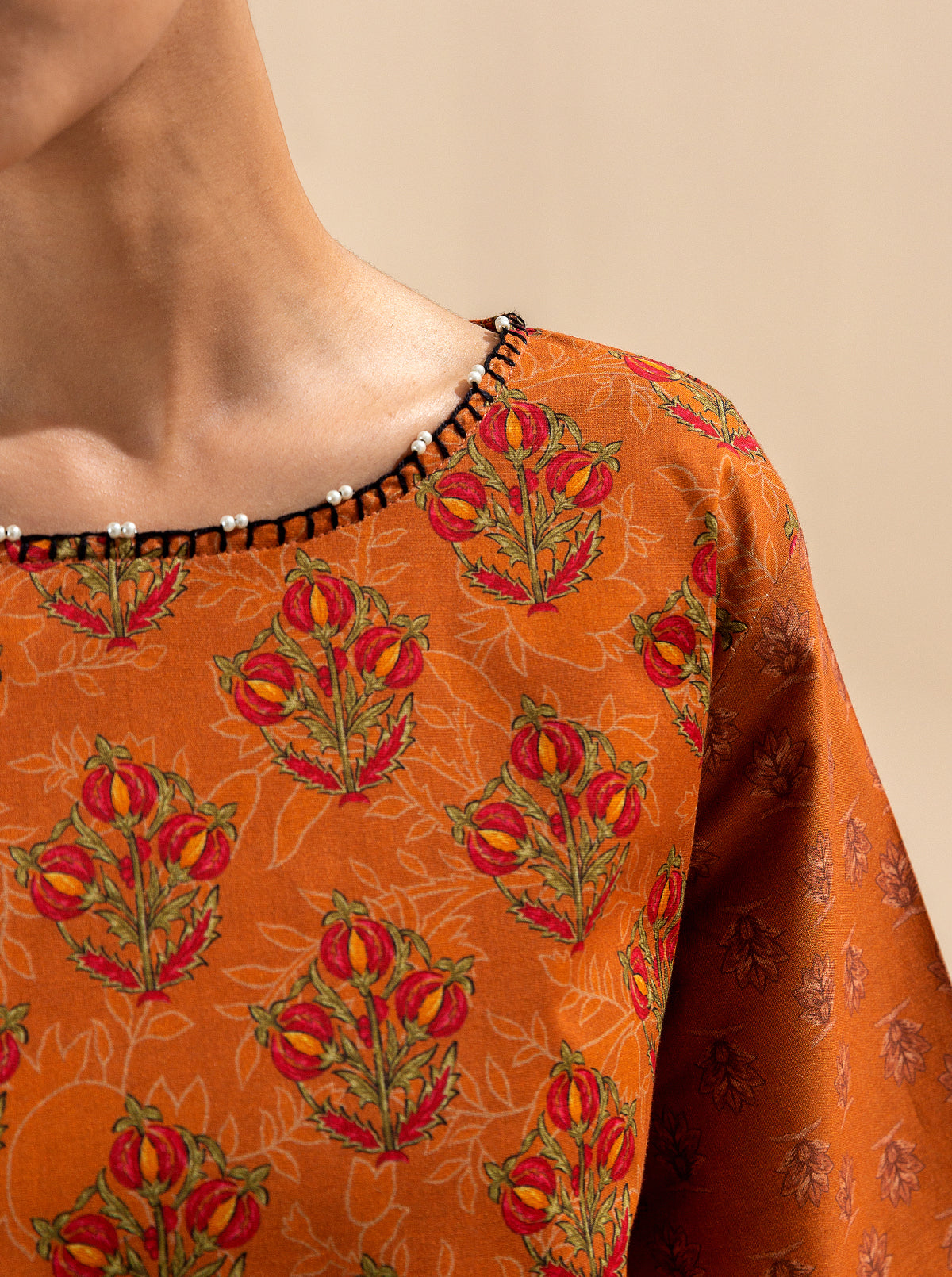 2 Piece Printed Lawn Suit-Royal Facades (Unstitched) (Unstitched)