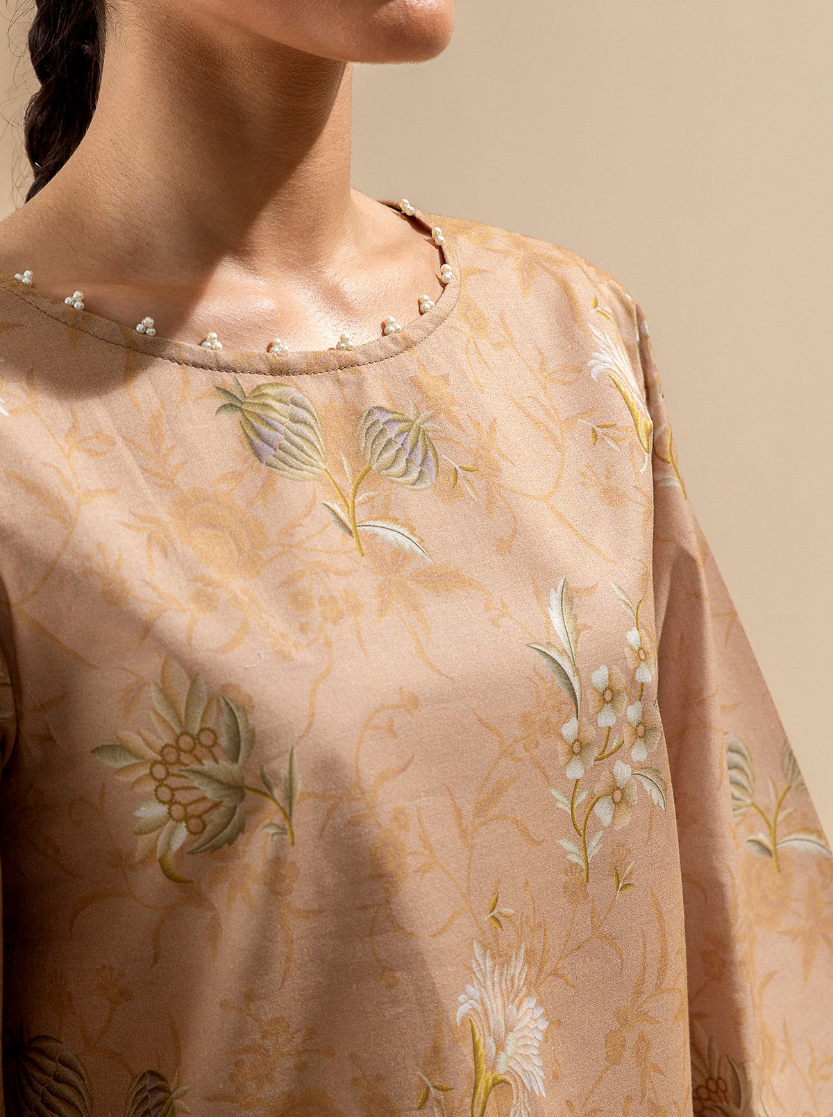 3 Piece Printed Lawn Suit-Glowy Sun (Unstitched)