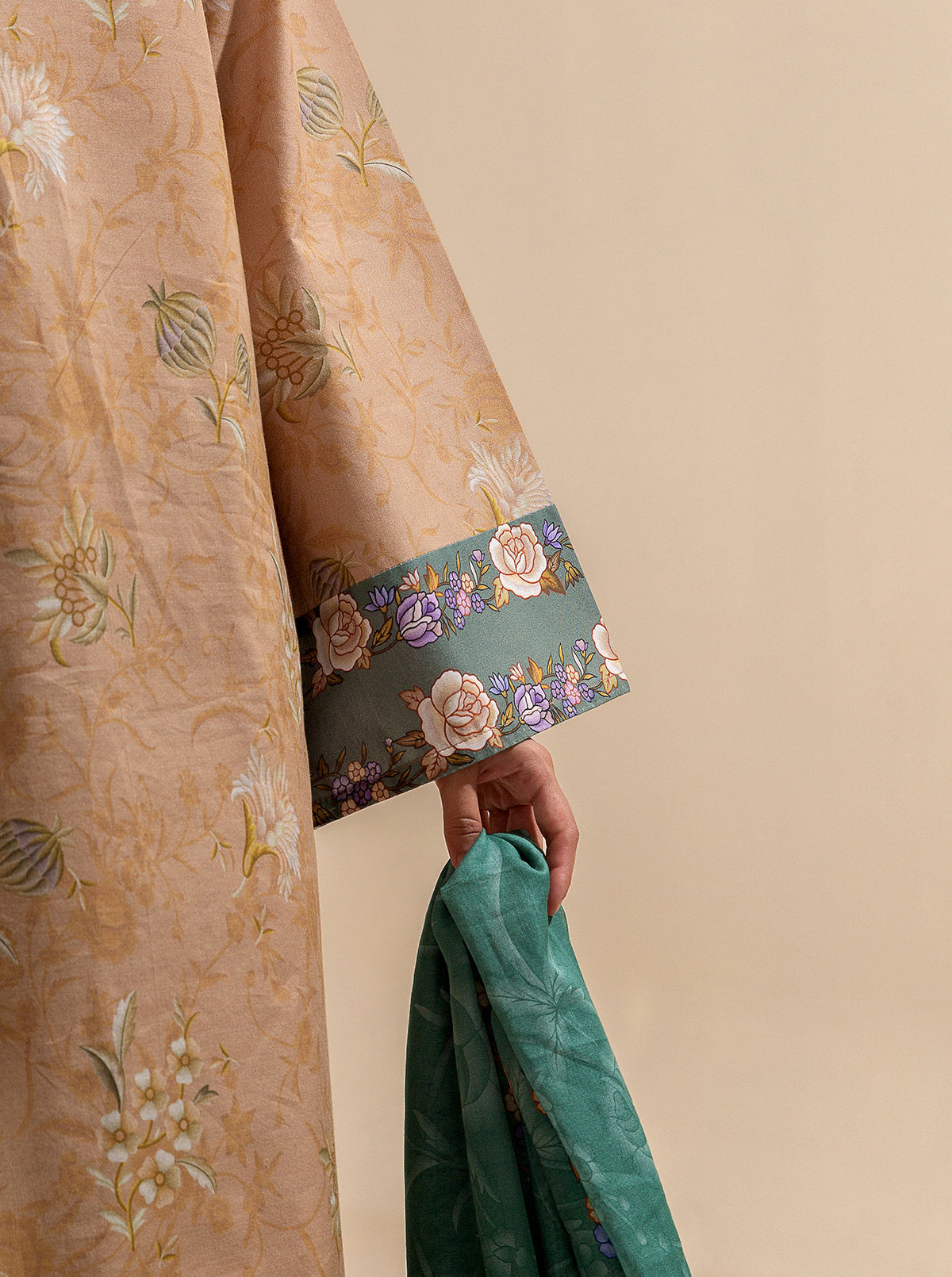 3 Piece Printed Lawn Suit-Glowy Sun (Unstitched)