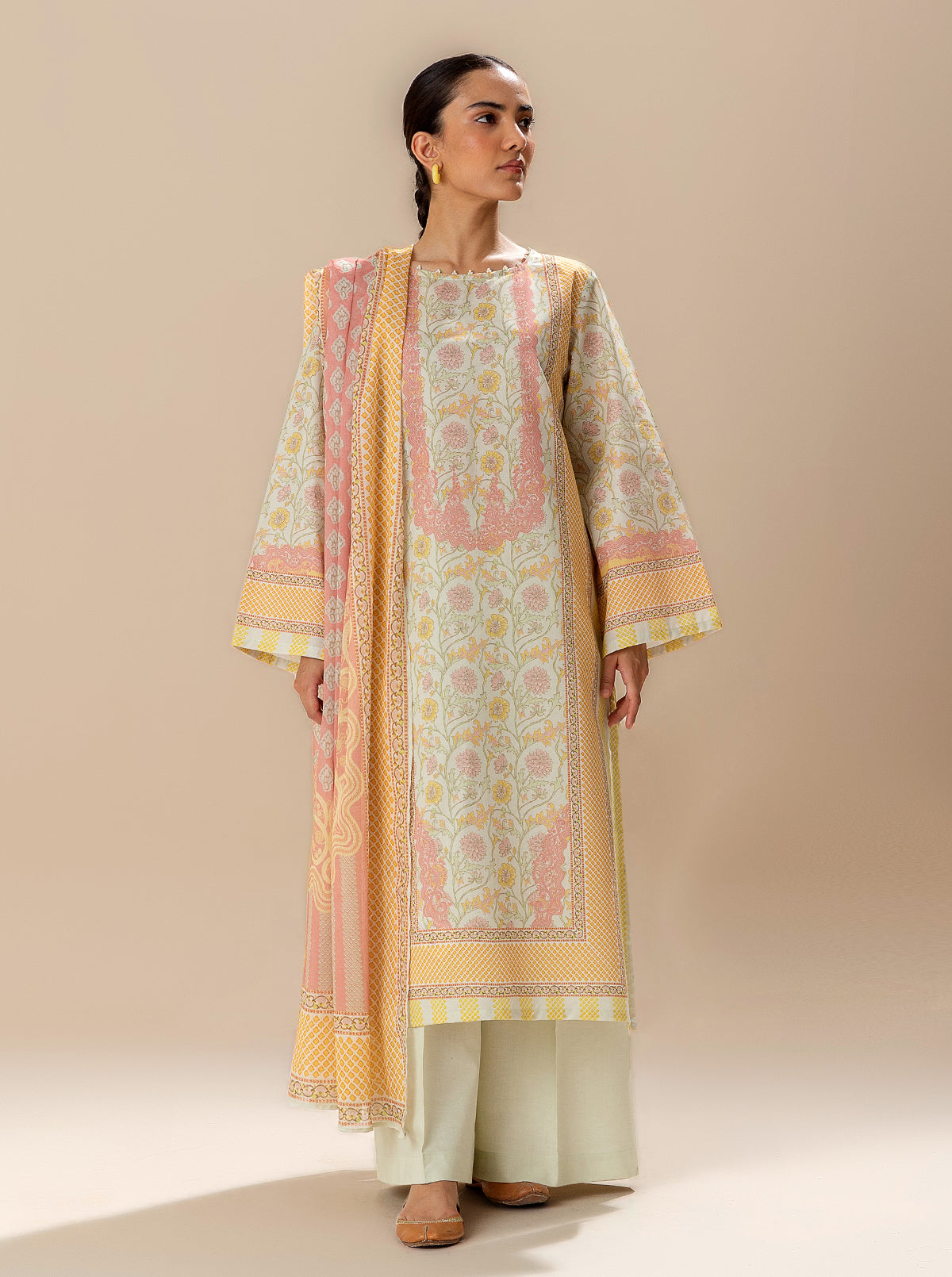 3 Piece Printed Lawn Suit-Spring Skies (Unstitched)