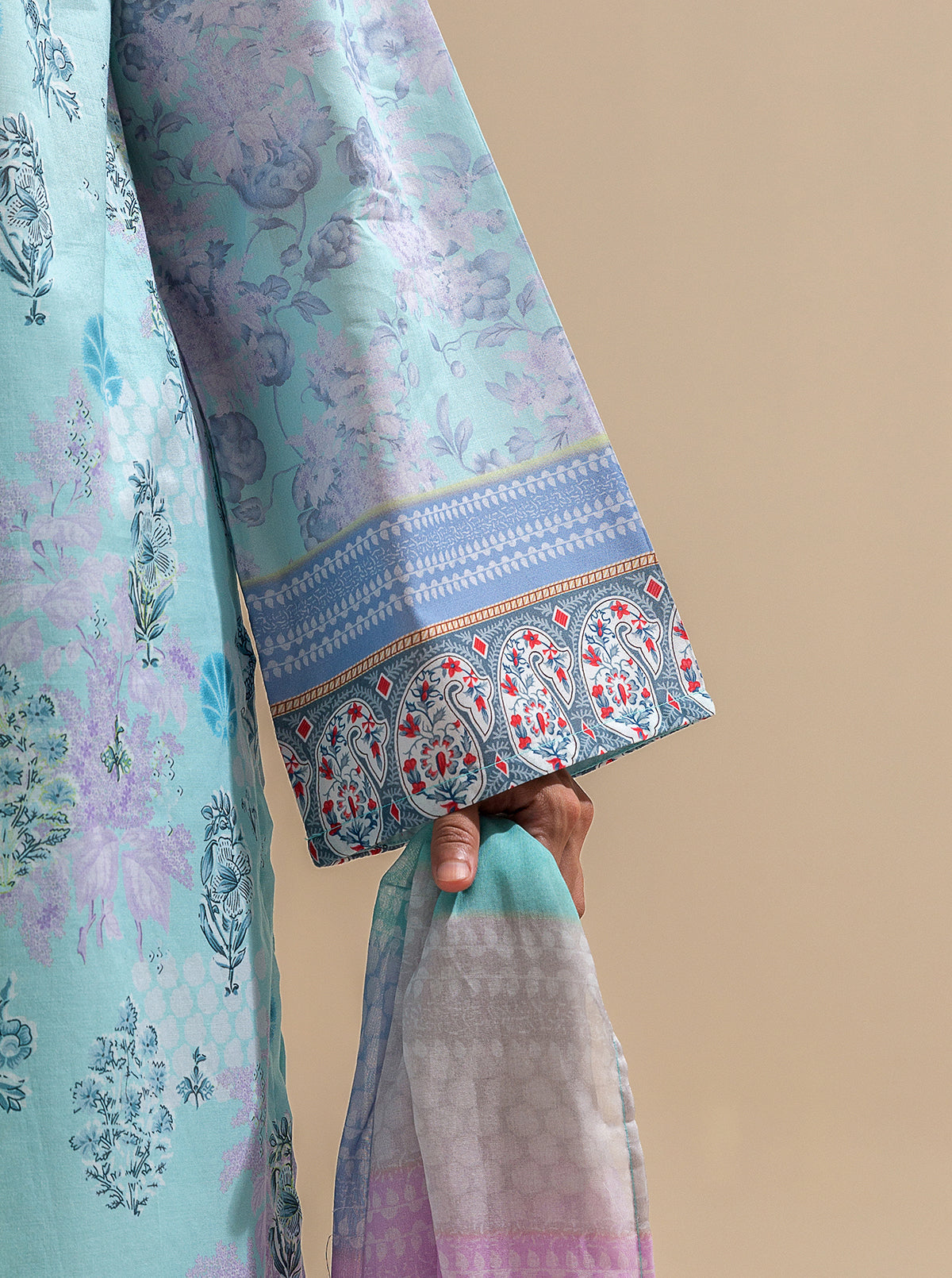 2 Piece Printed Lawn Suit-Bluefalls Bay (Unstitched)