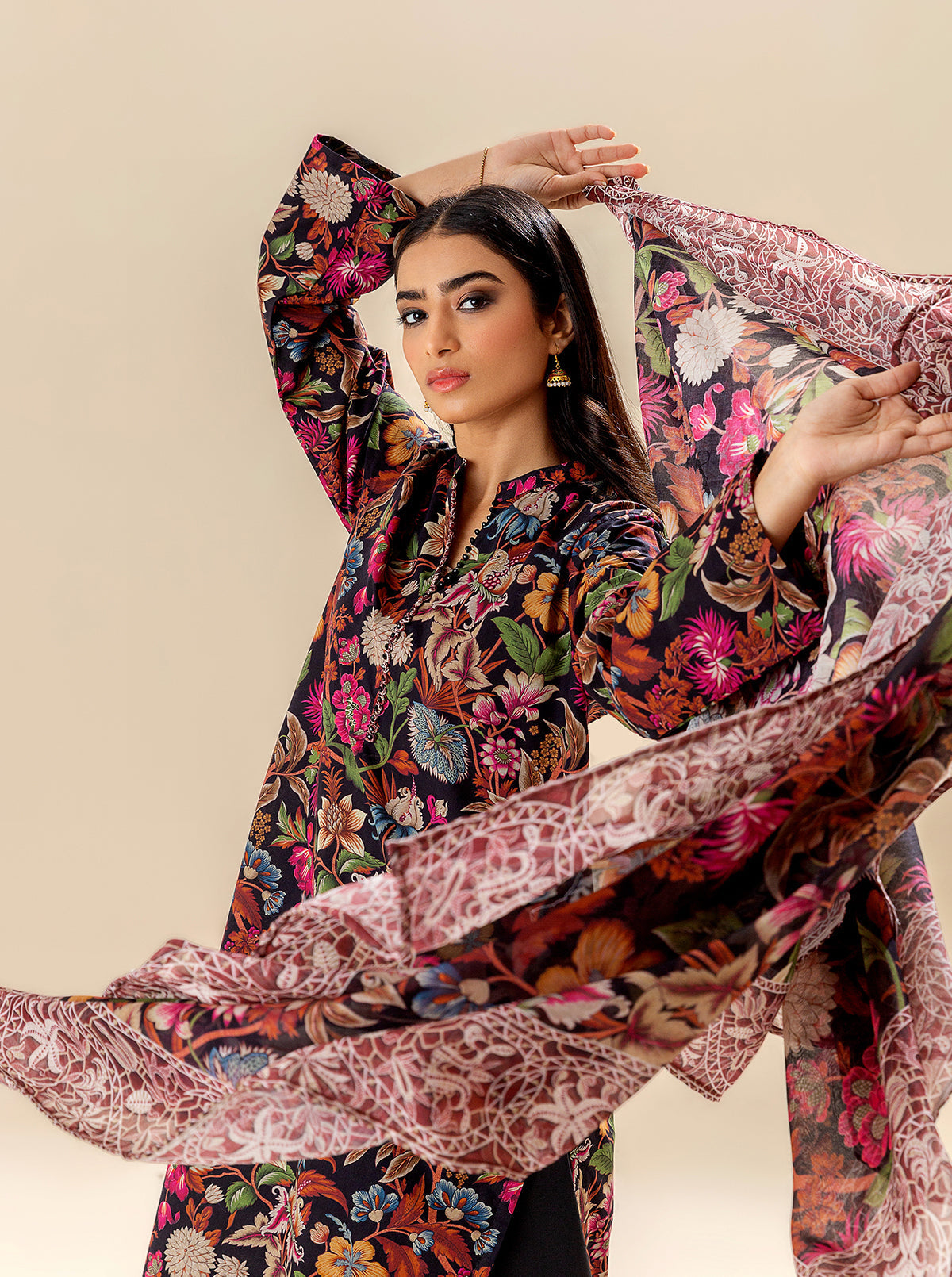 3 Piece Printed Lawn Suit (Unstitched)