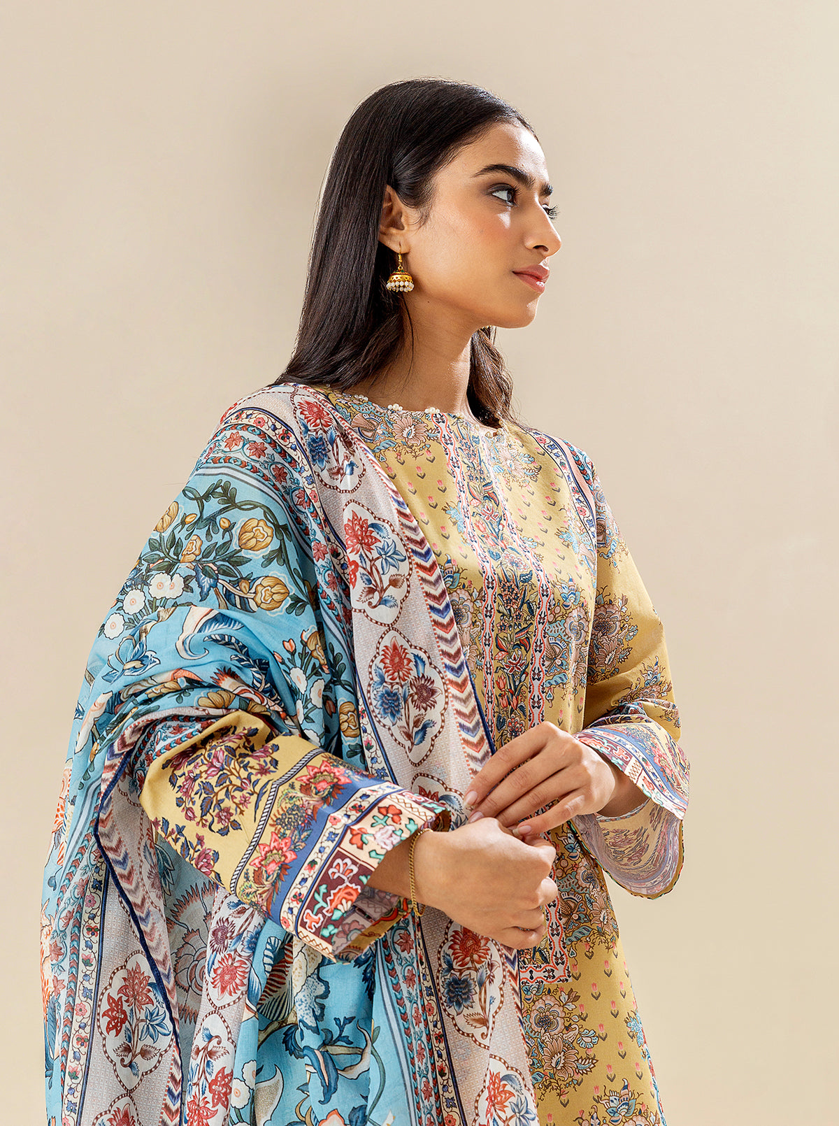 3 Piece Printed Lawn Suit (Unstitched)