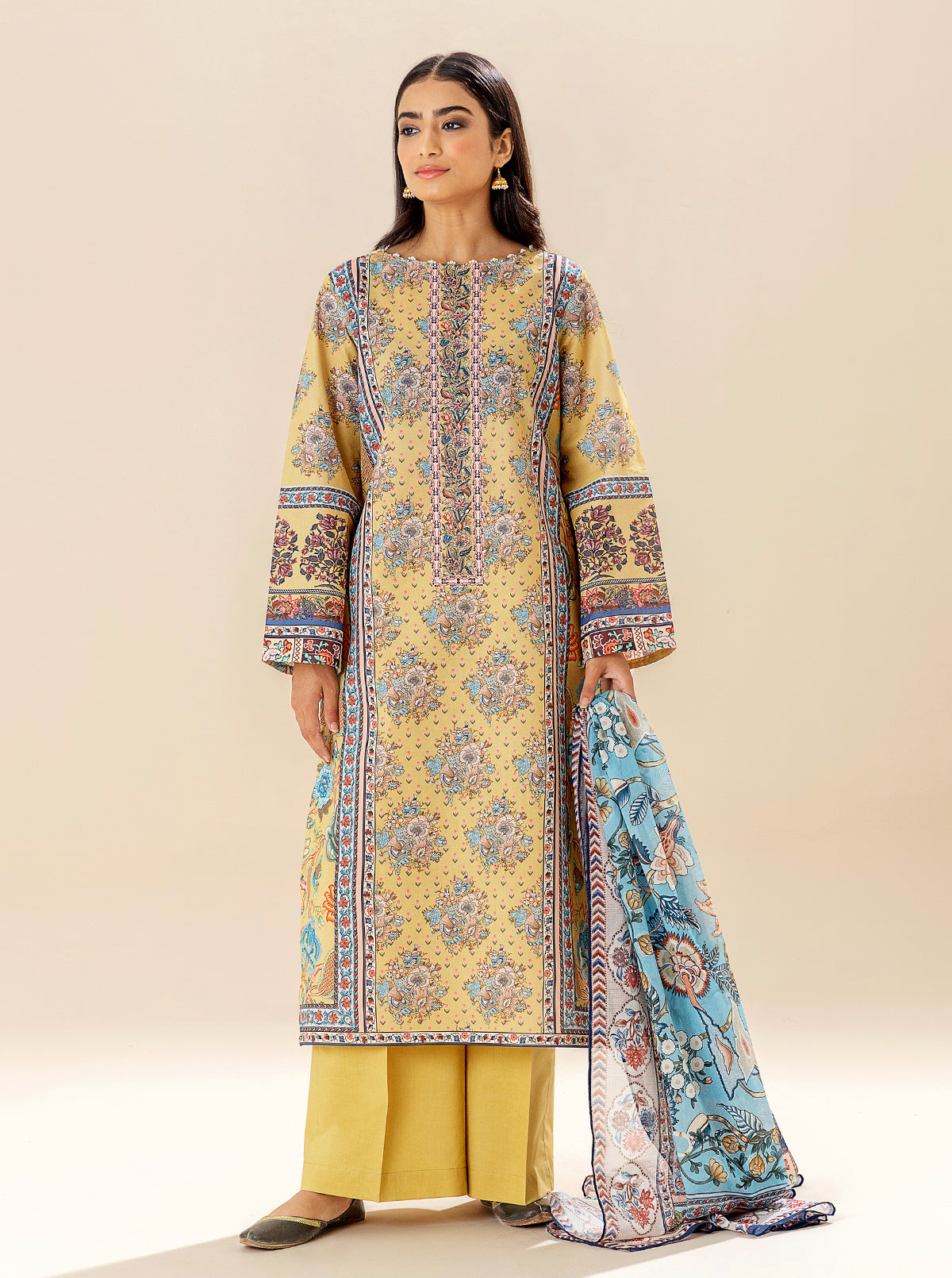 3 Piece Printed Lawn Suit (Unstitched)
