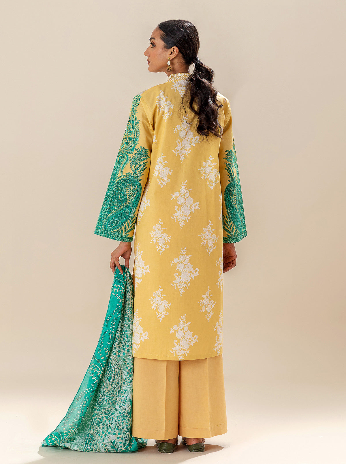 3 Piece Embroidered Lawn Suit-Sunshine Breeze (Unstitched)