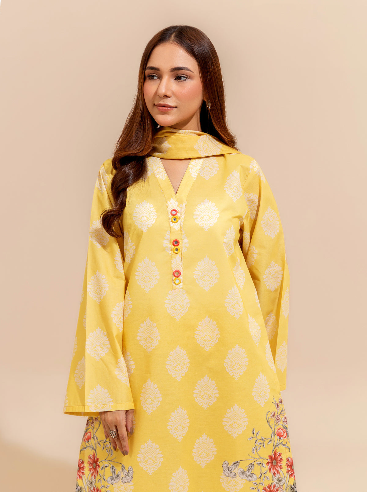 2 Piece Printed Lawn Suit-Hue Mystery (Unstitched)