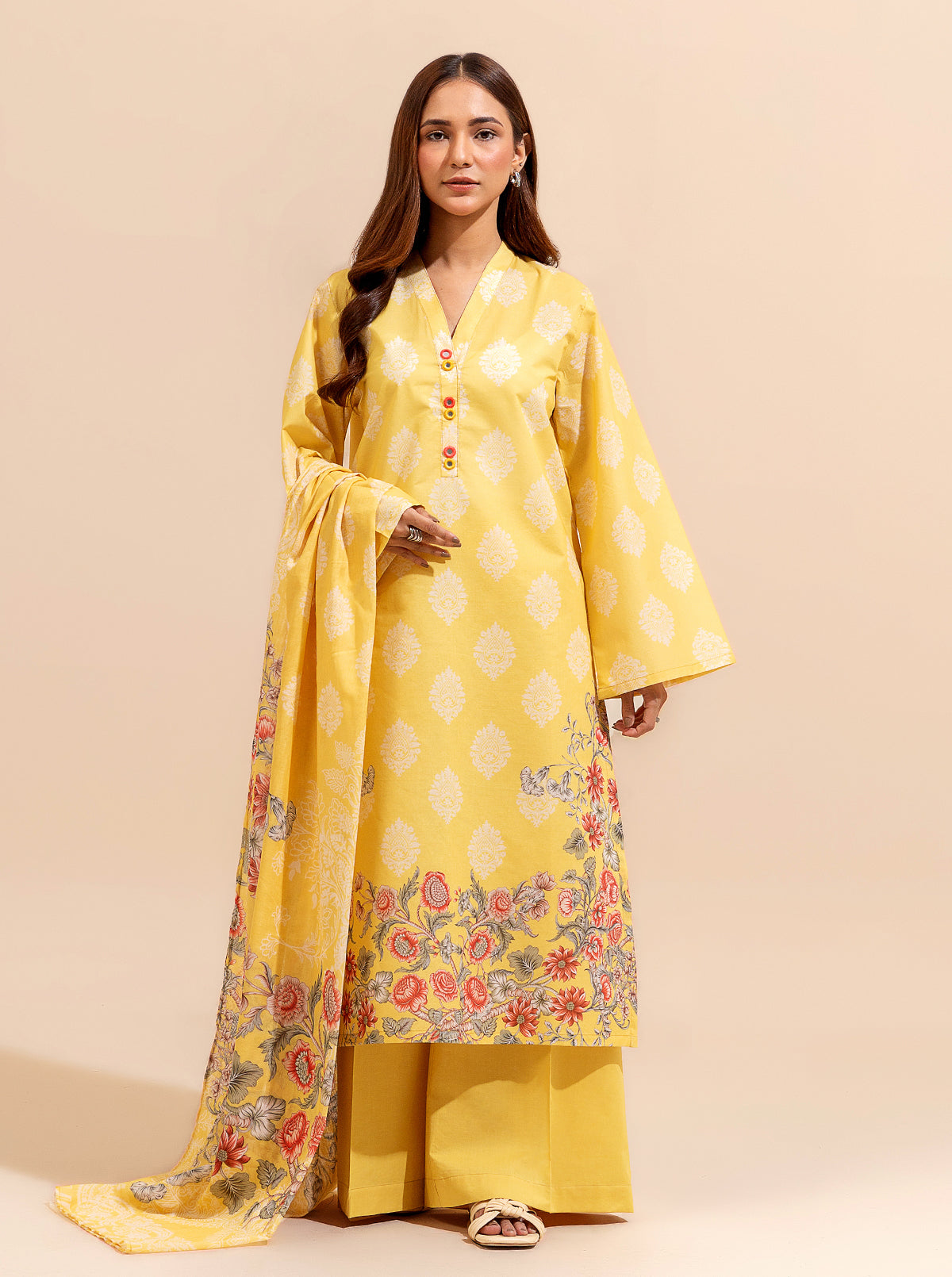 2 Piece Printed Lawn Suit-Hue Mystery (Unstitched)