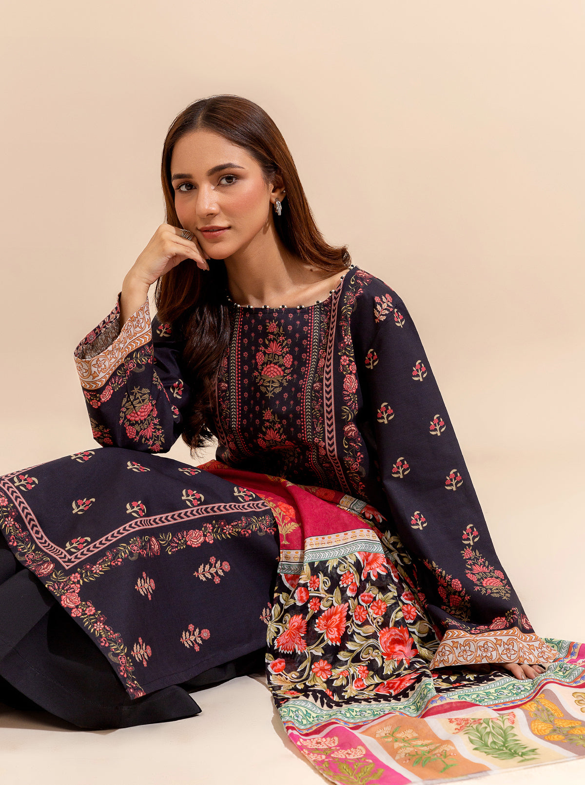 2 Piece Printed Lawn Suit-Regal Ways (Unstitched)