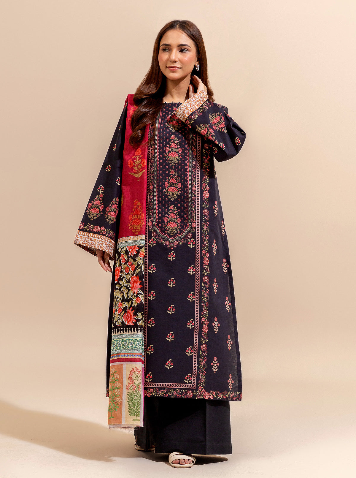 2 Piece Printed Lawn Suit-Regal Ways (Unstitched)