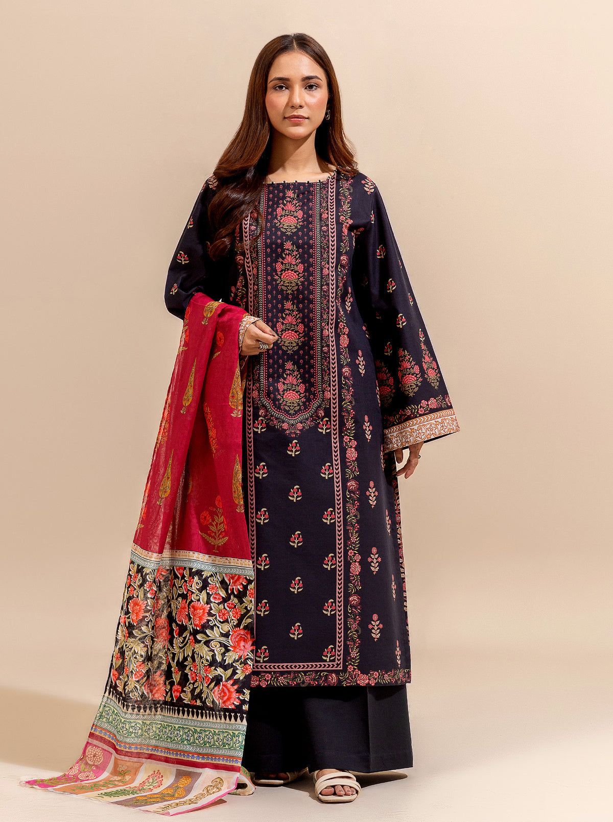 2 Piece Printed Lawn Suit-Regal Ways (Unstitched)
