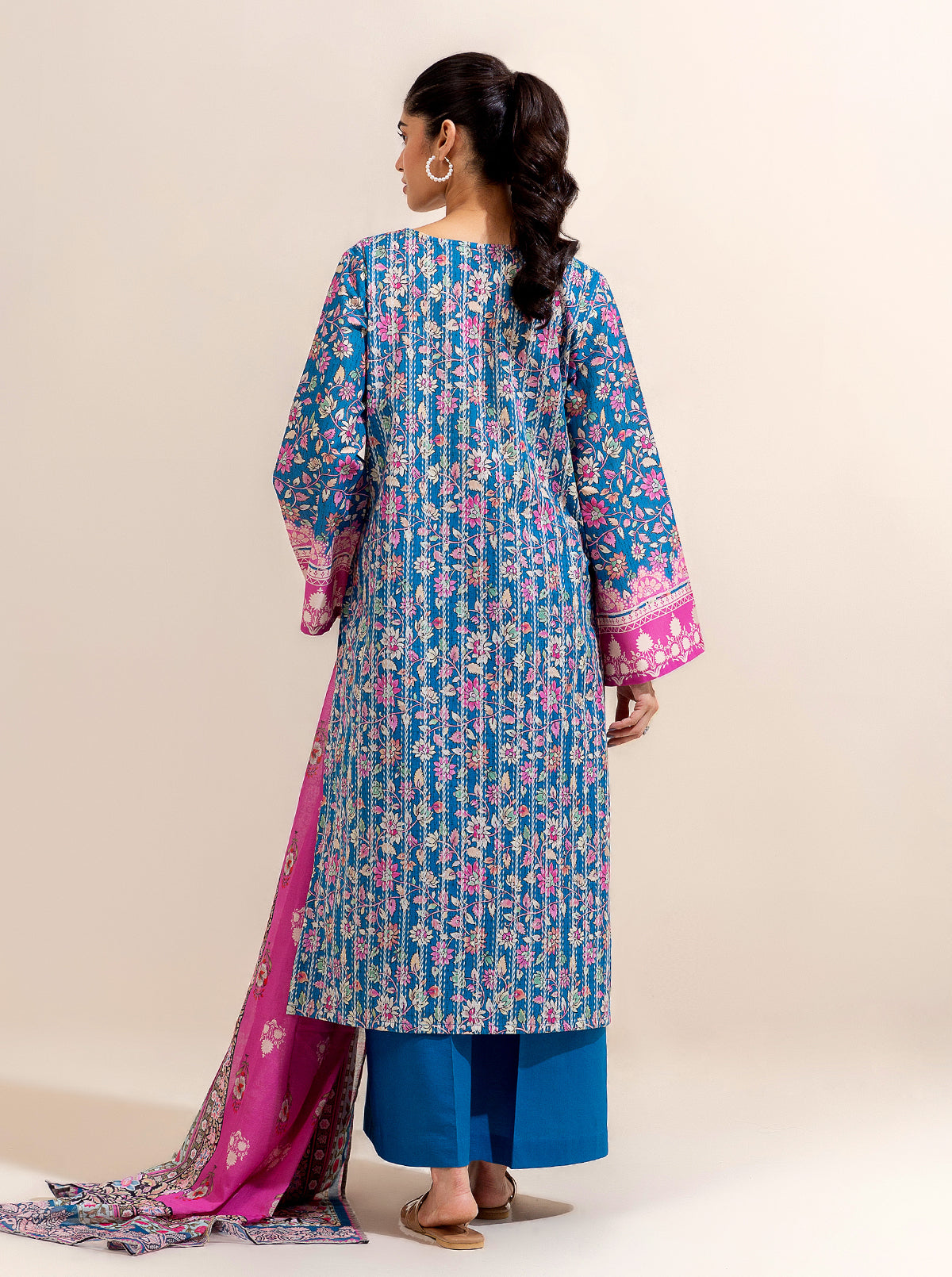 3 Piece Printed Lawn-Floral Balance (Unstitched)