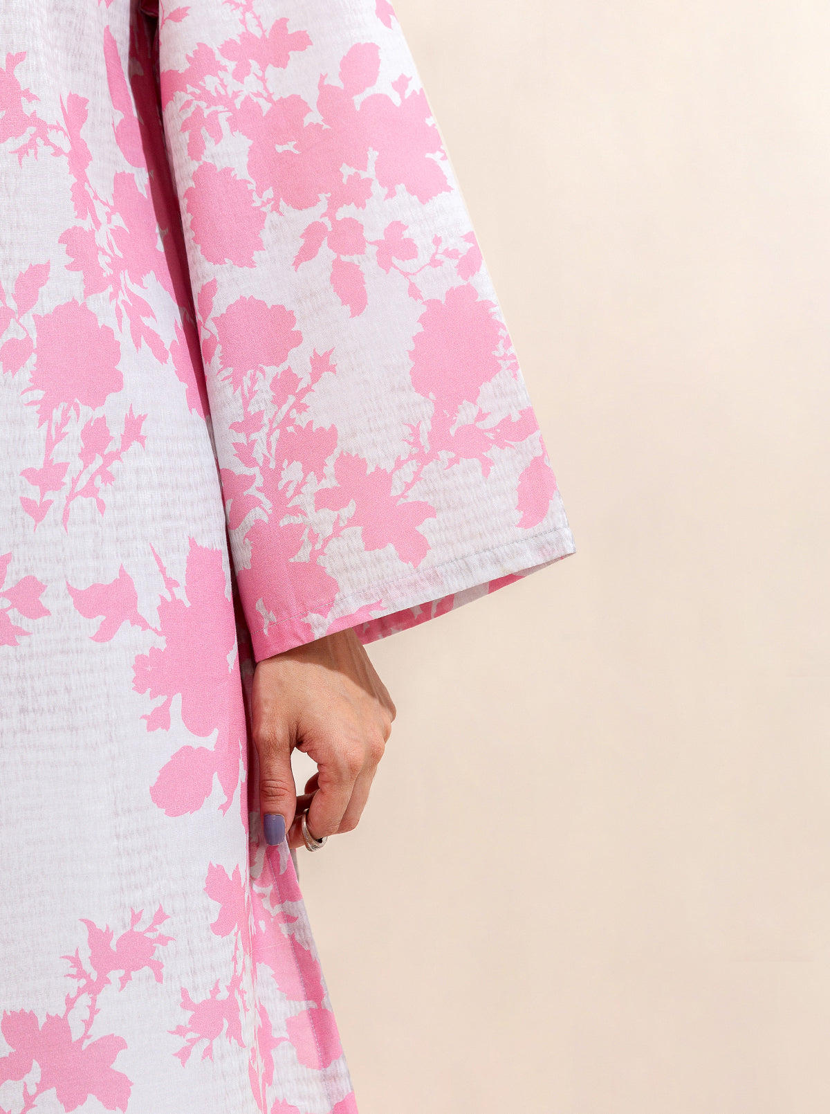 2 Piece Printed Lawn Suit-Blush Blossom (Unstitched)