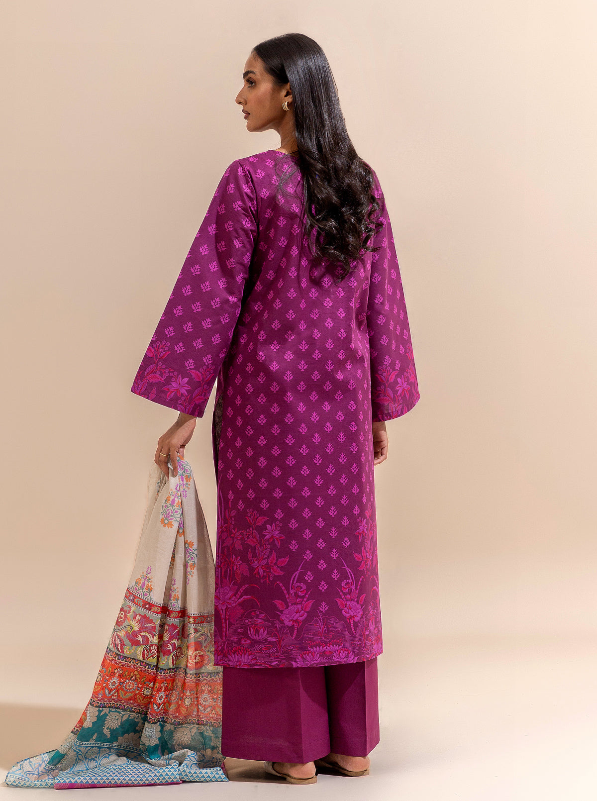 2 Piece Printed Lawn Suit-Magenta Mystery (Unstitched)