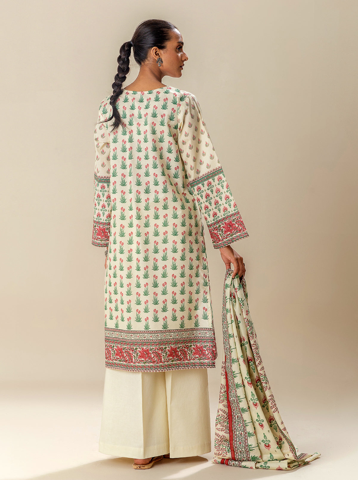 3 Piece Embroidered Suit-Mellow Traditions (Unstitched)