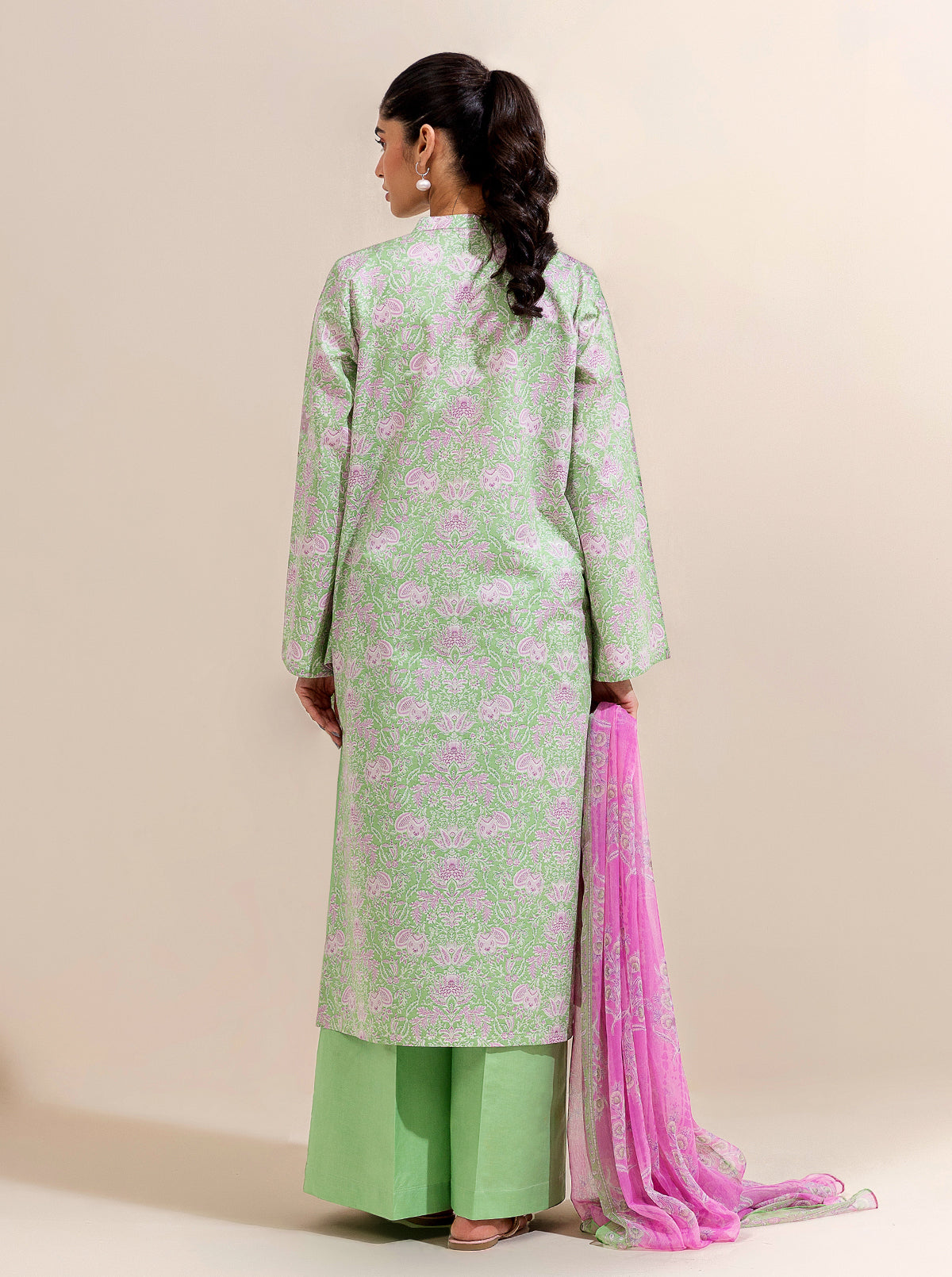 3 Piece Printed Lawn-Apple Toffee (Unstitched)