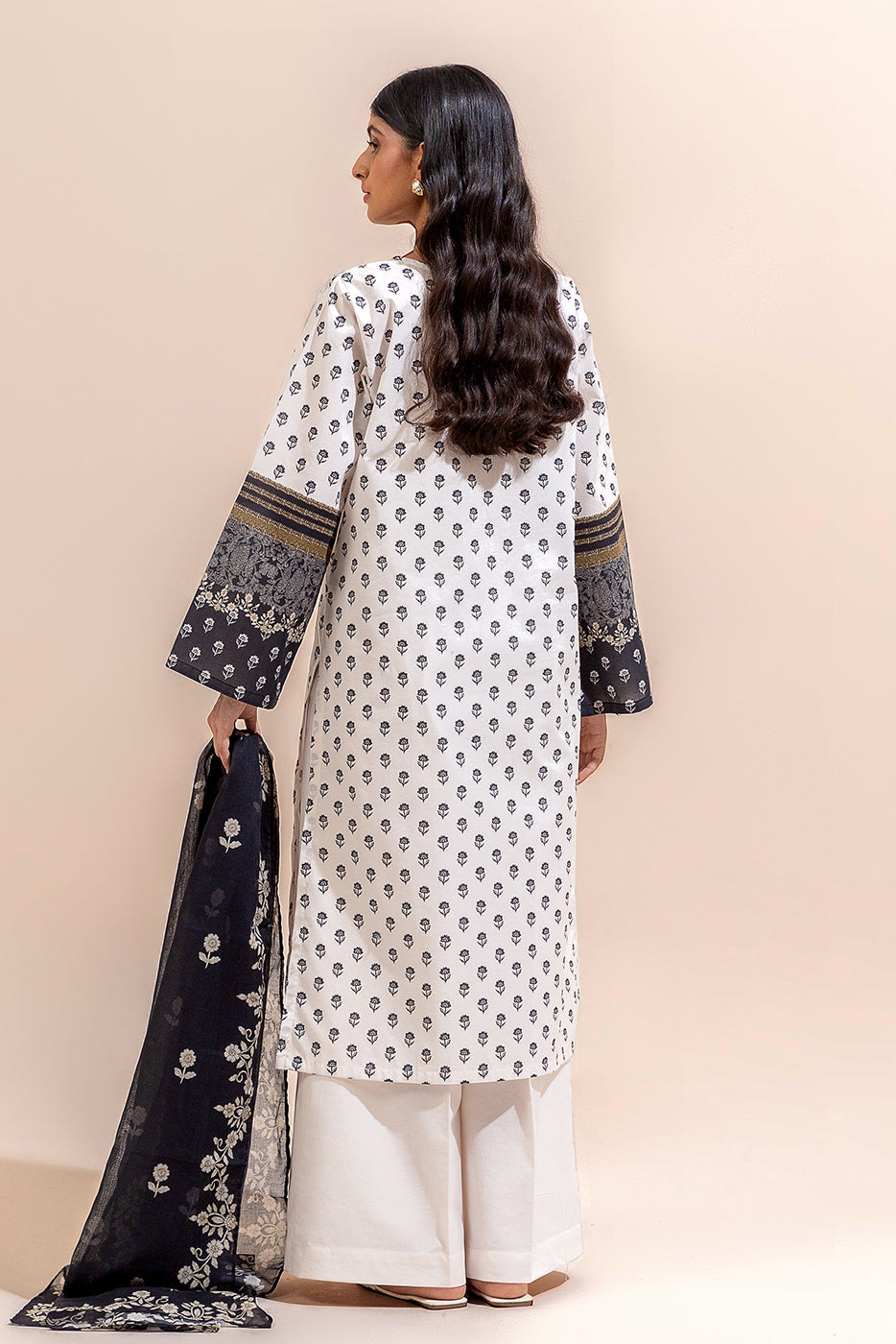 2 Piece Printed Lawn Suit-Dark Odyssey (Unstitched)