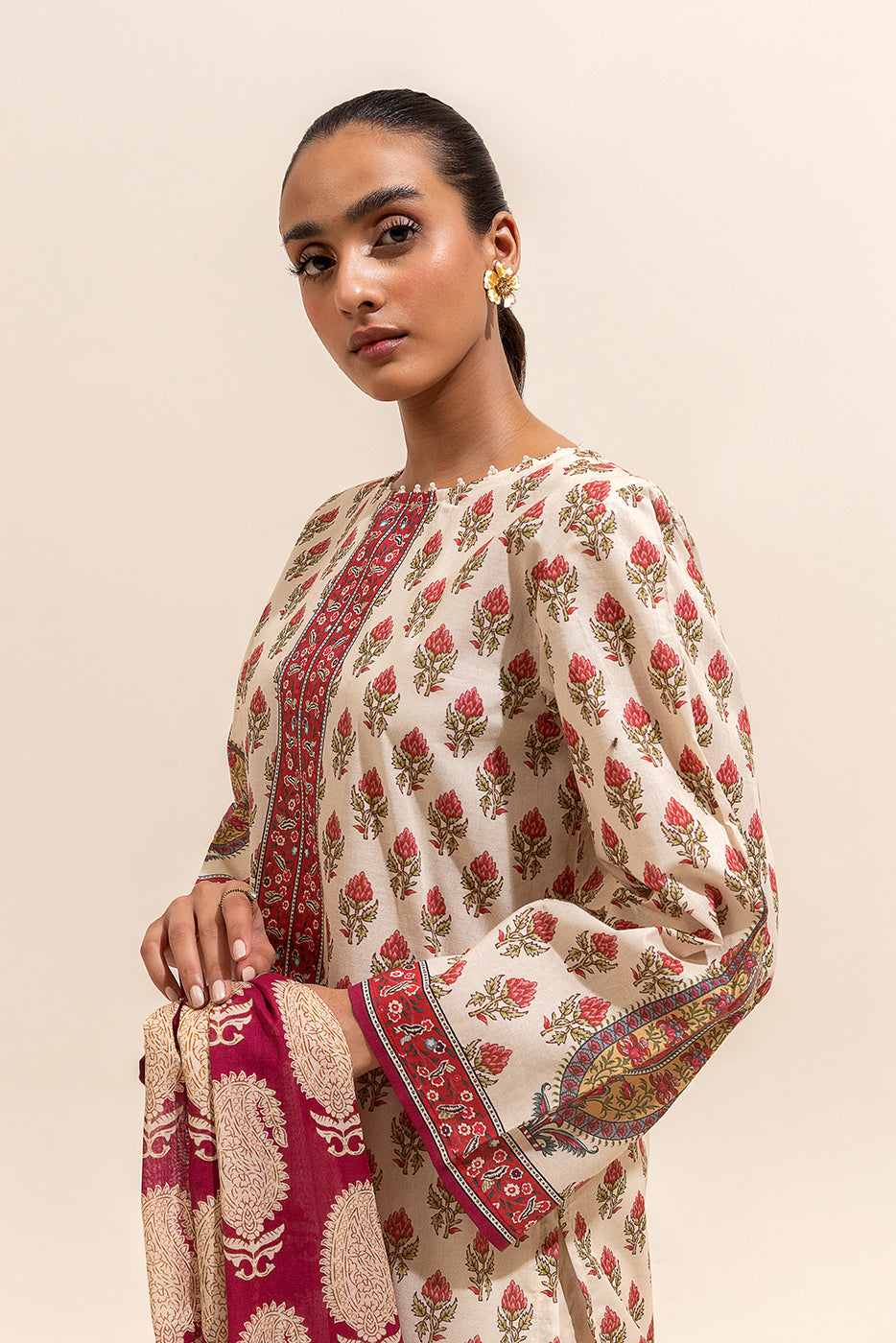 3 Piece Printed Lawn Suit-Timeless Trance (Unstitched)