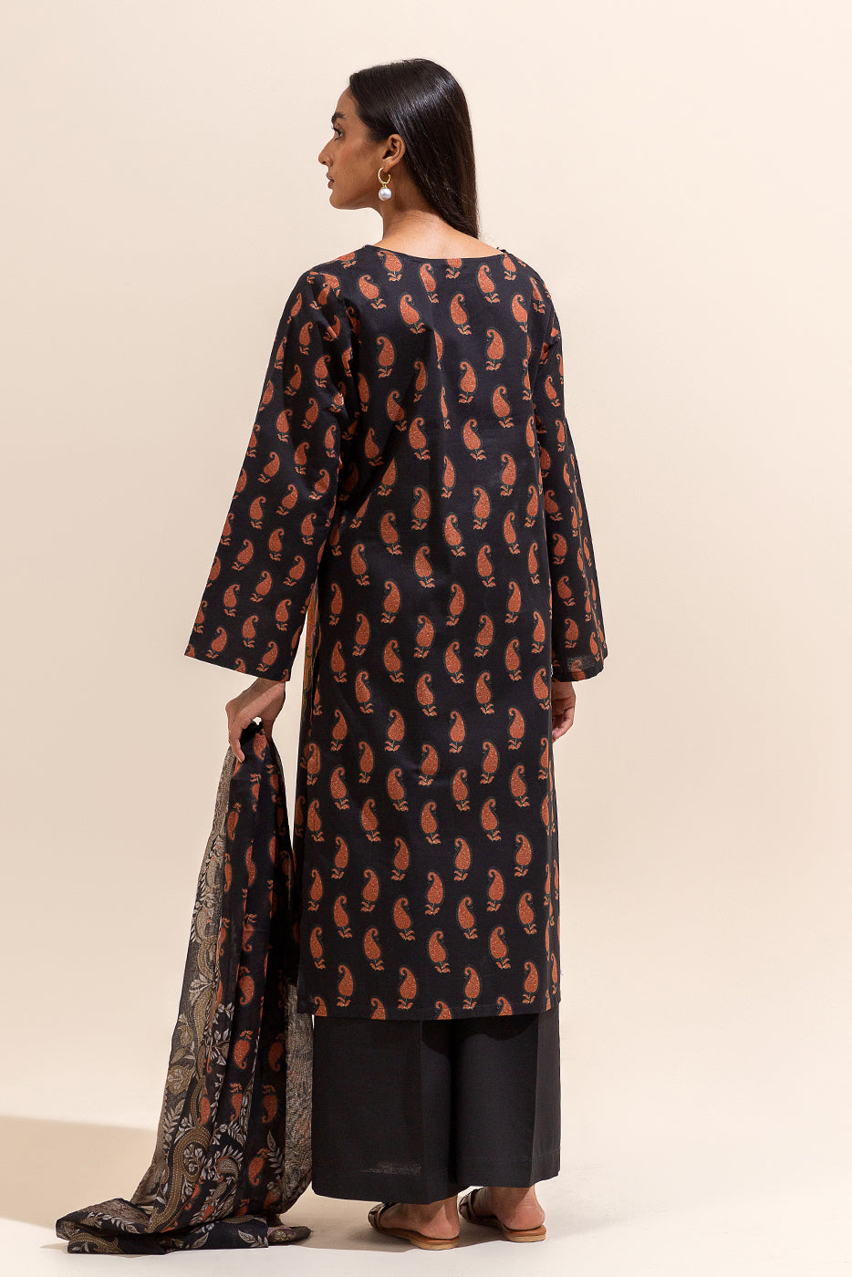 3 Piece Printed Lawn Suit-Mystique Sunset (Unstitched)