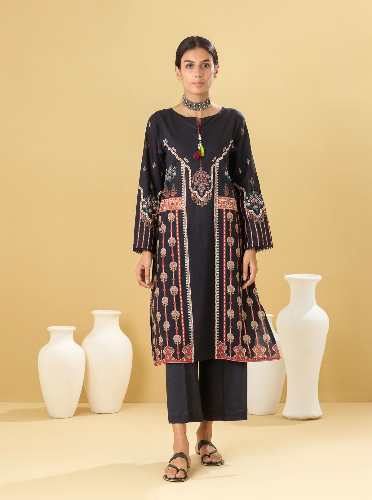 1 PIECE - PRINTED LAWN SHIRT - ETHEREAL BEAUTY