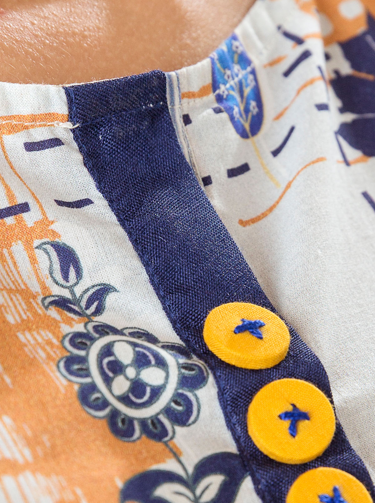 1 PIECE - PRINTED LAWN SHIRT - INDIGO BLOOM