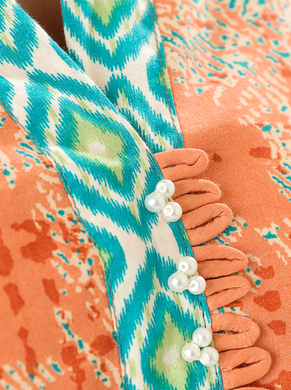 2 Piece - Printed Lawn Suit - Amber Tones