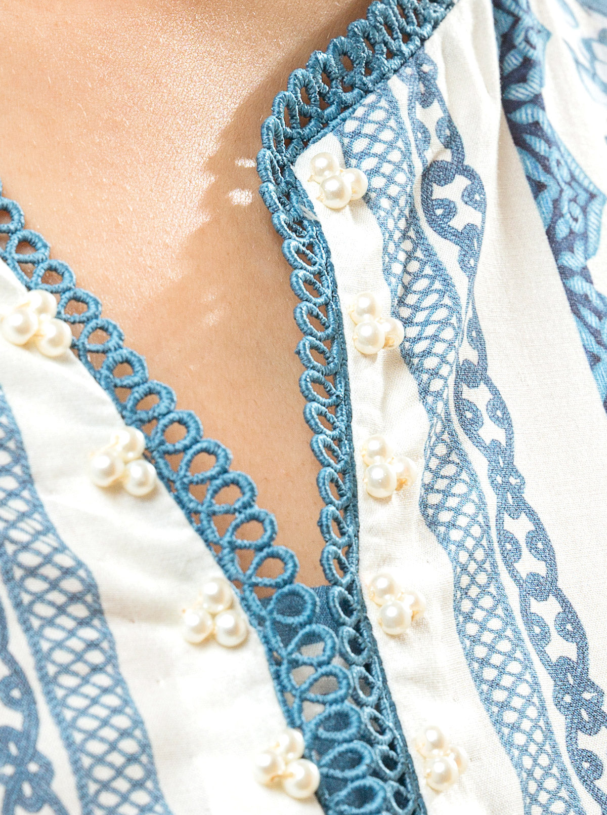 2 Piece - Printed Lawn Suit - Cerulean Opal