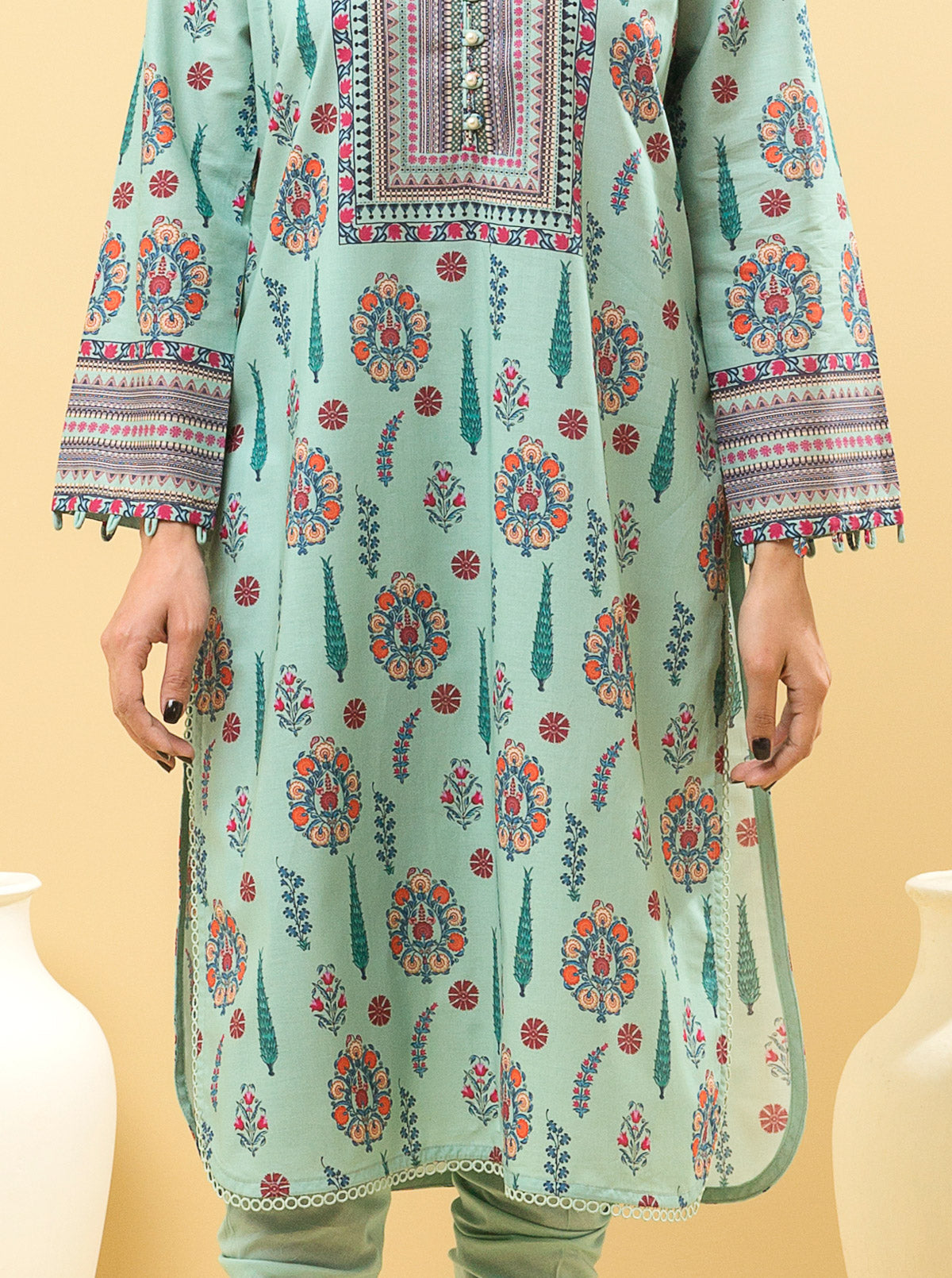 2 Piece - Printed Lawn Suit - Jewel Gleam