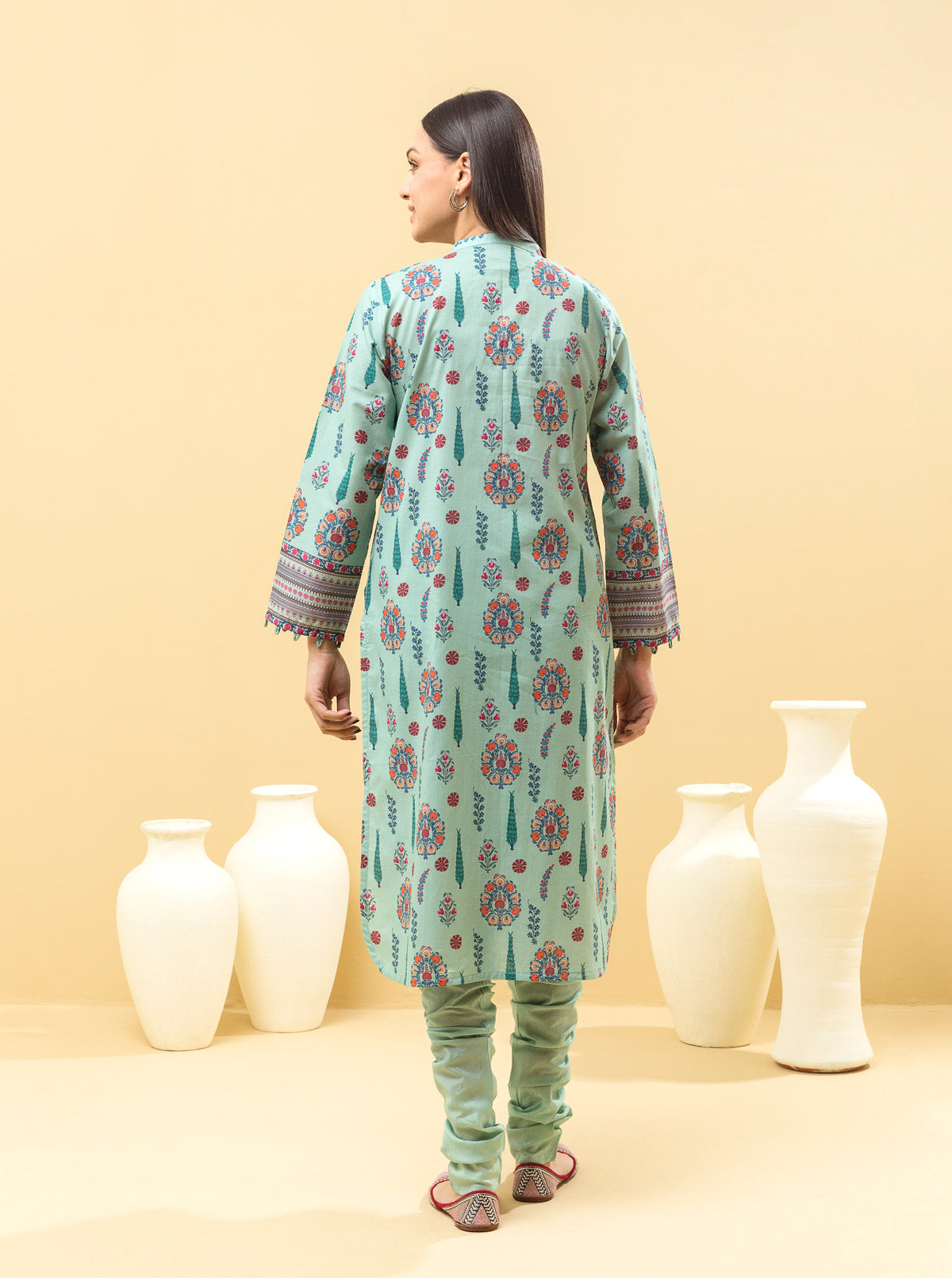 1 PIECE - PRINTED LAWN SHIRT - JEWEL GLEAM