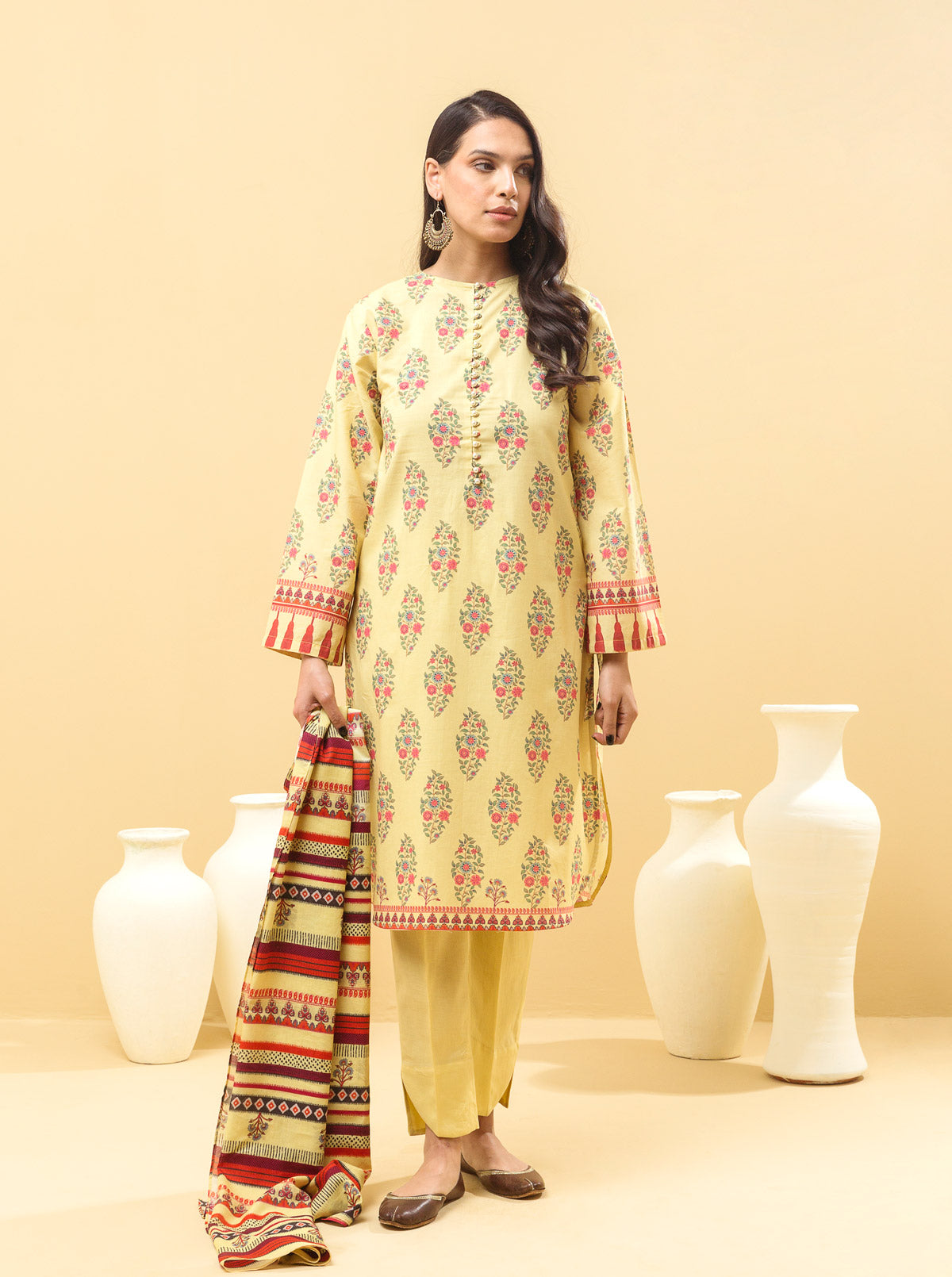 3 Piece - Printed Lawn Suit - Blooming Obsession