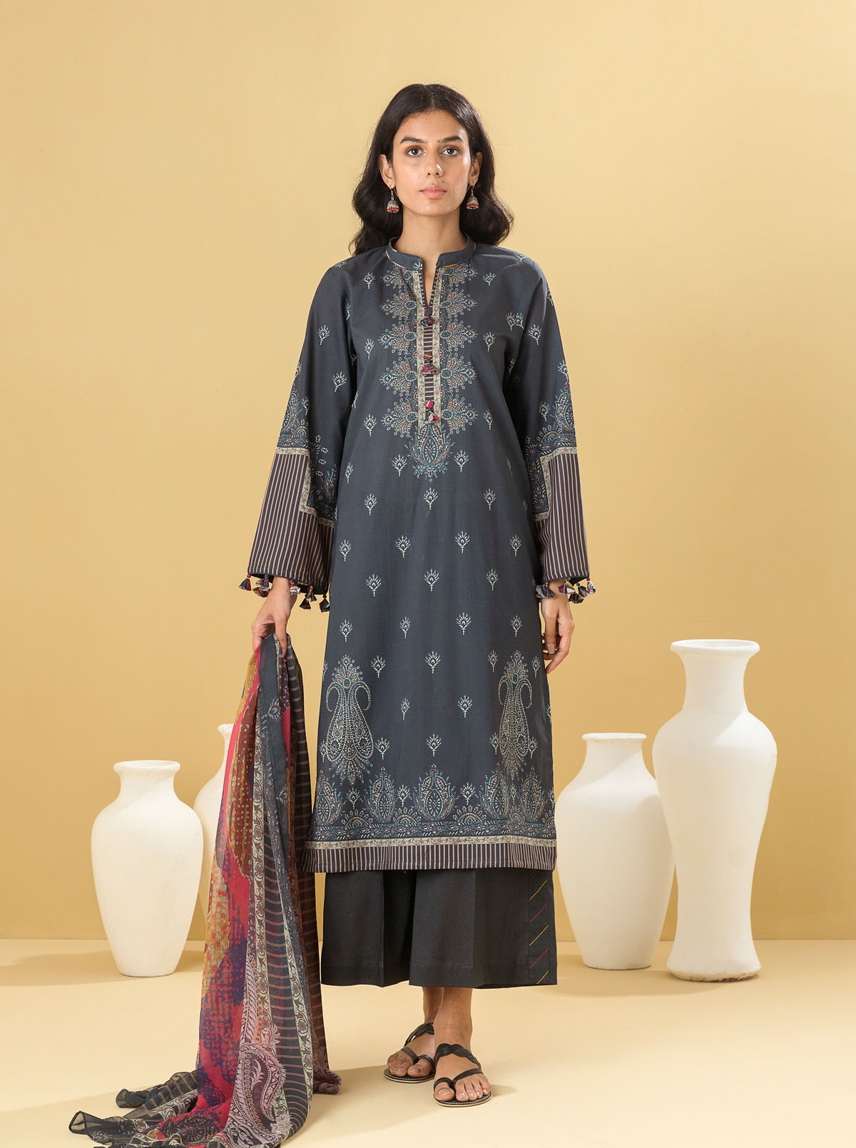 3 Piece - Printed Lawn Suit - Mystique Muse