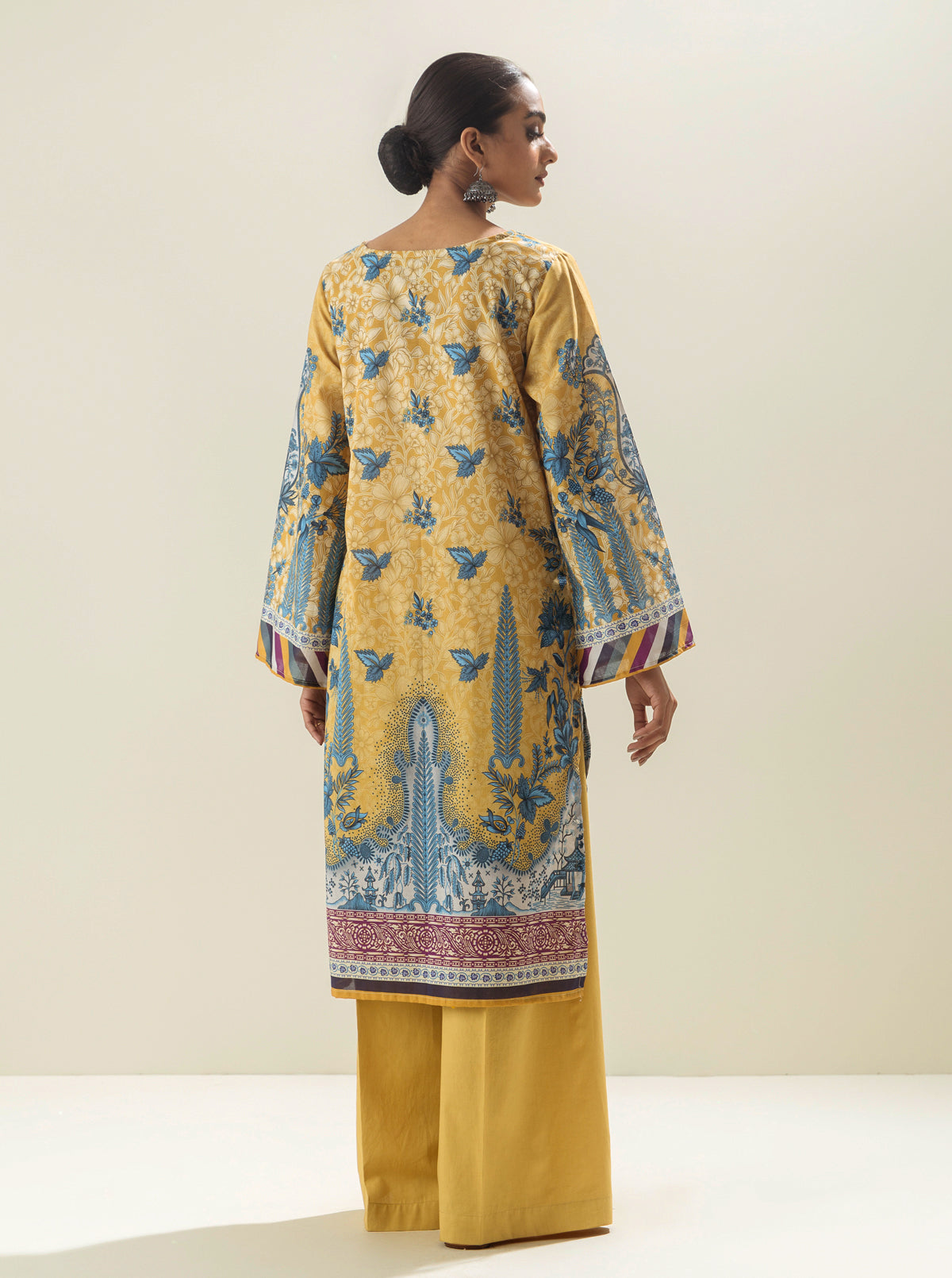1 PIECE - PRINTED LAWN SHIRT - DESERT MIRAGE