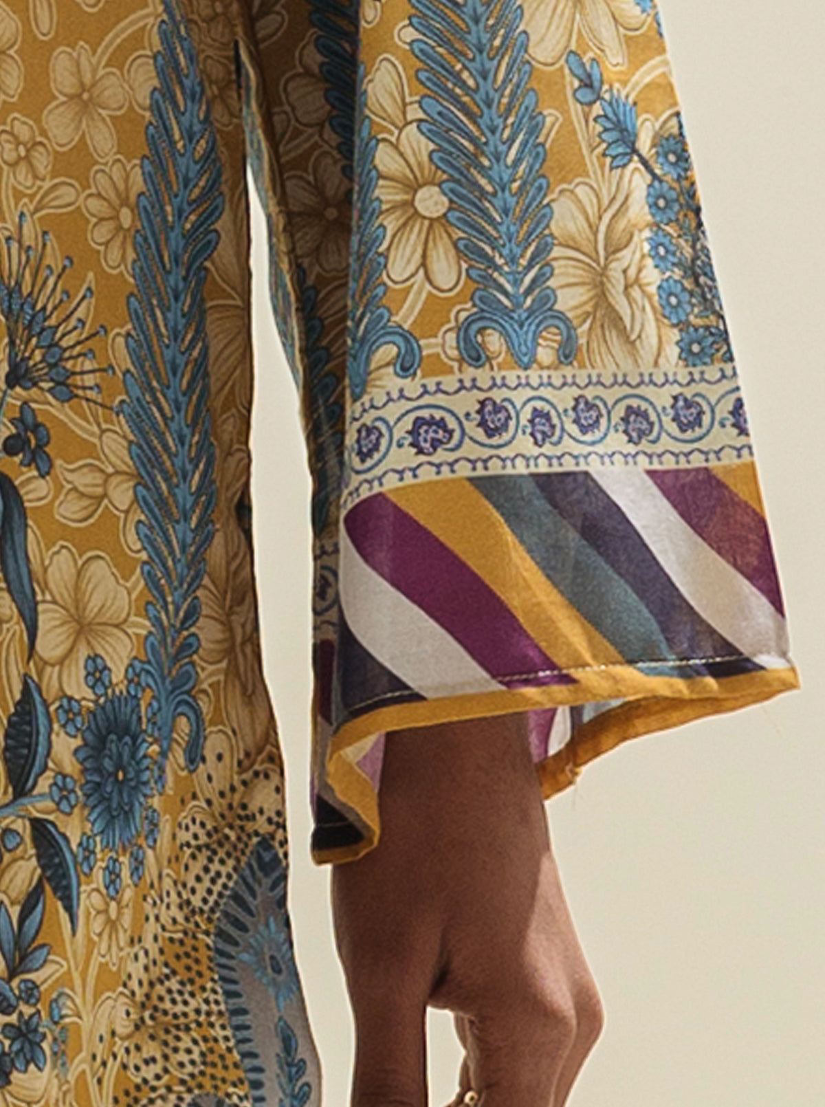1 PIECE - PRINTED LAWN SHIRT - DESERT MIRAGE