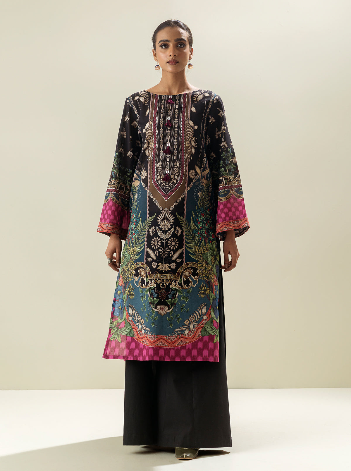 1 PIECE - PRINTED LAWN SHIRT - ROCOCO DREAM