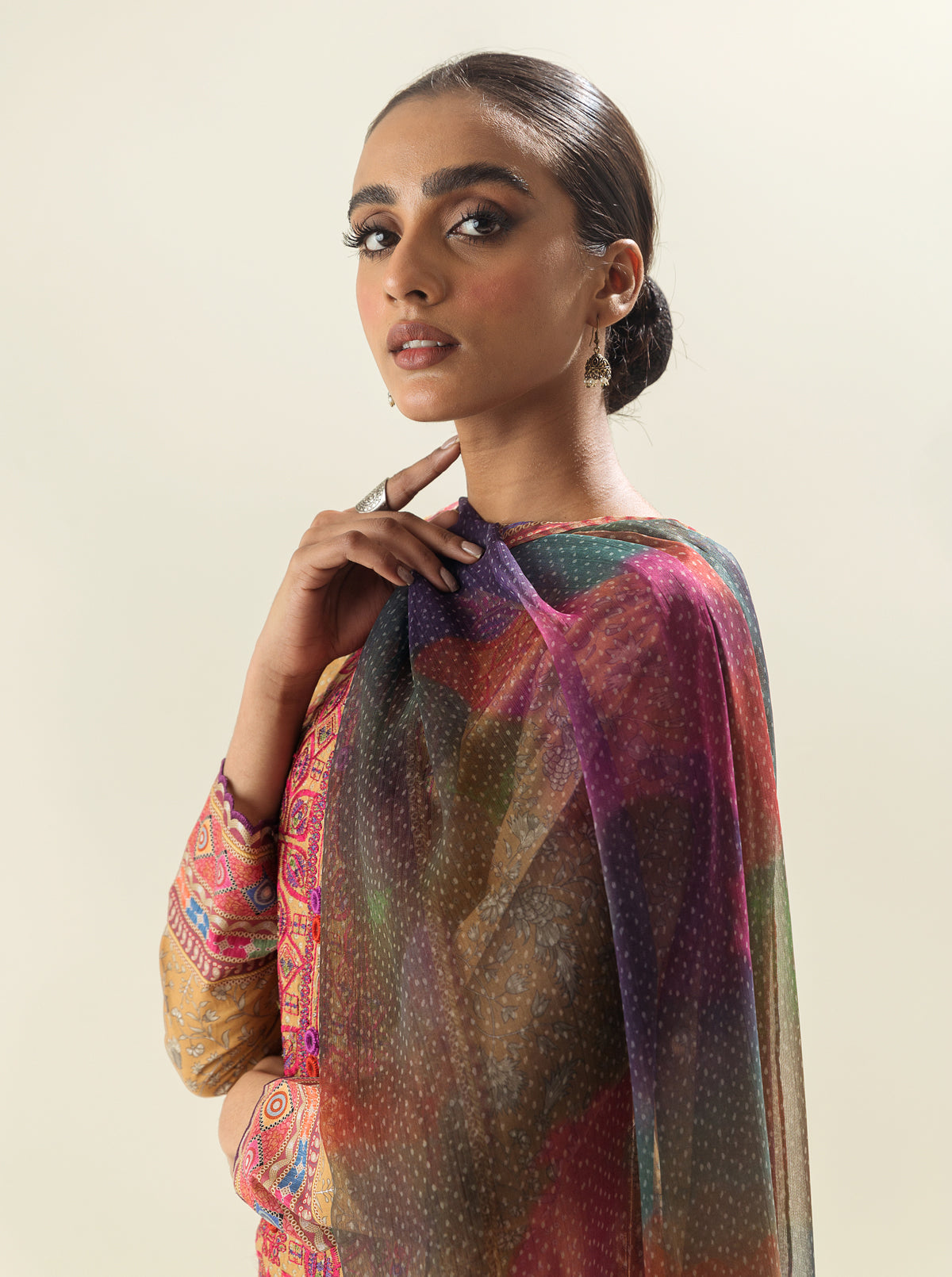 3 Piece - Embroidered Lawn Suit - Tribal Dawn