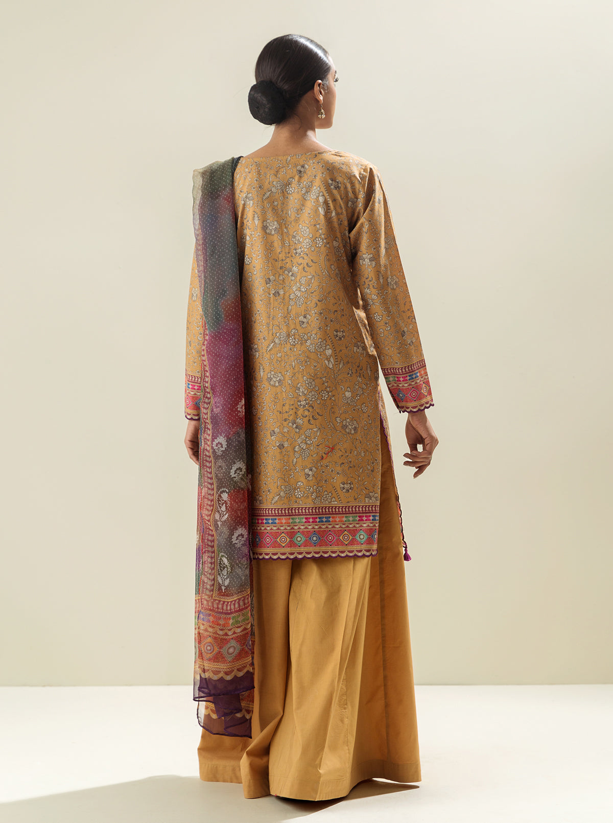 3 Piece - Embroidered Lawn Suit - Tribal Dawn