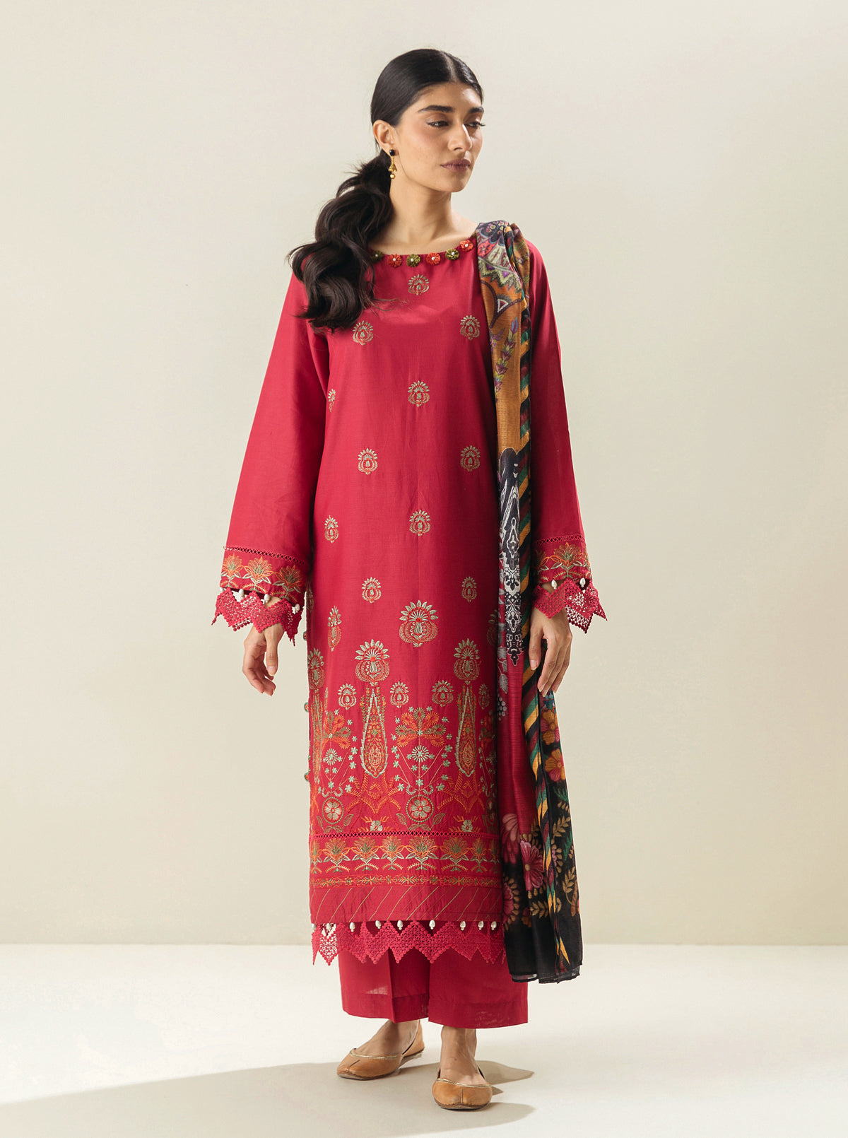 3 Piece - Embroidered Lawn Suit - Mulberry Era