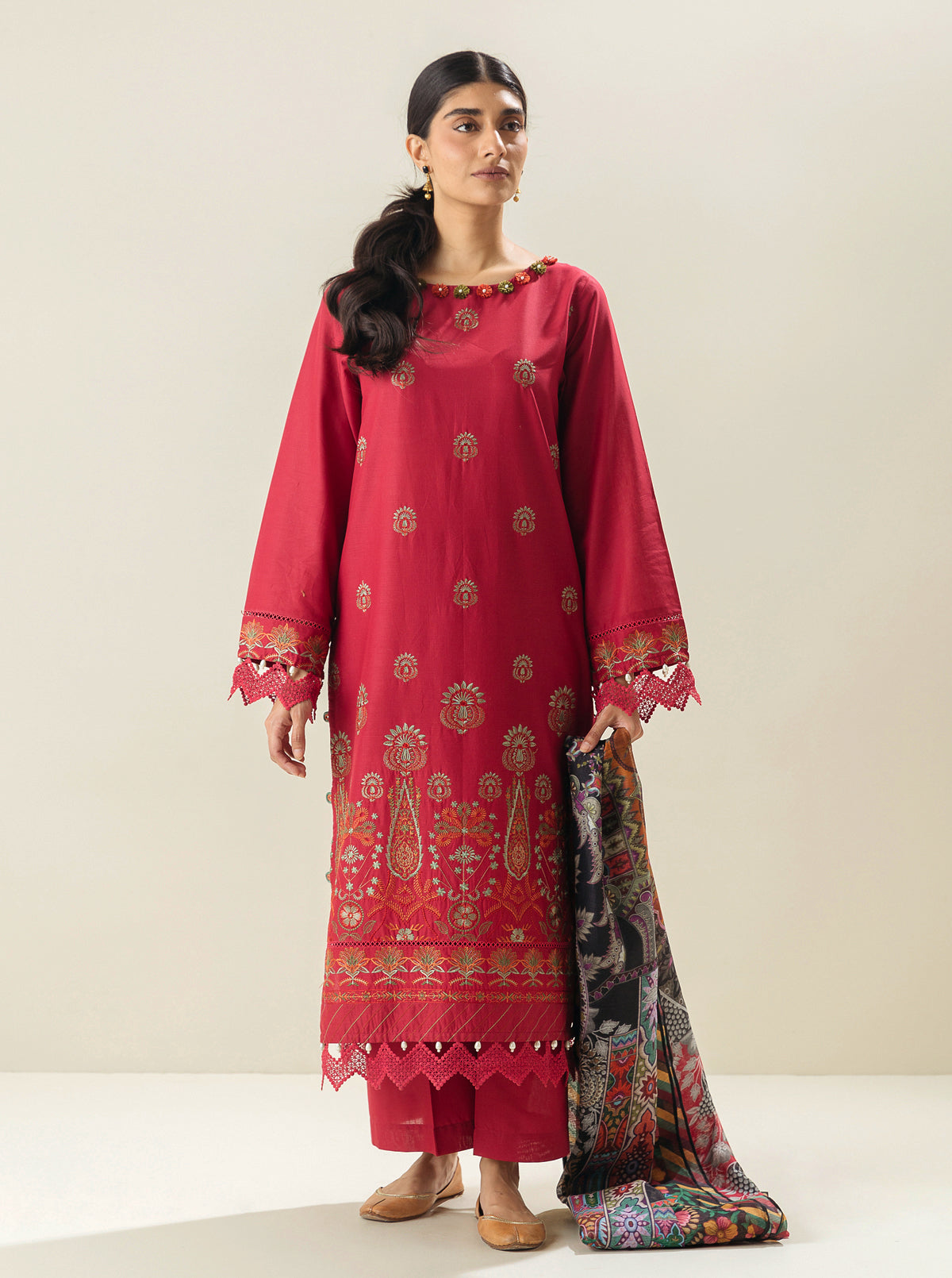 3 Piece - Embroidered Lawn Suit - Mulberry Era