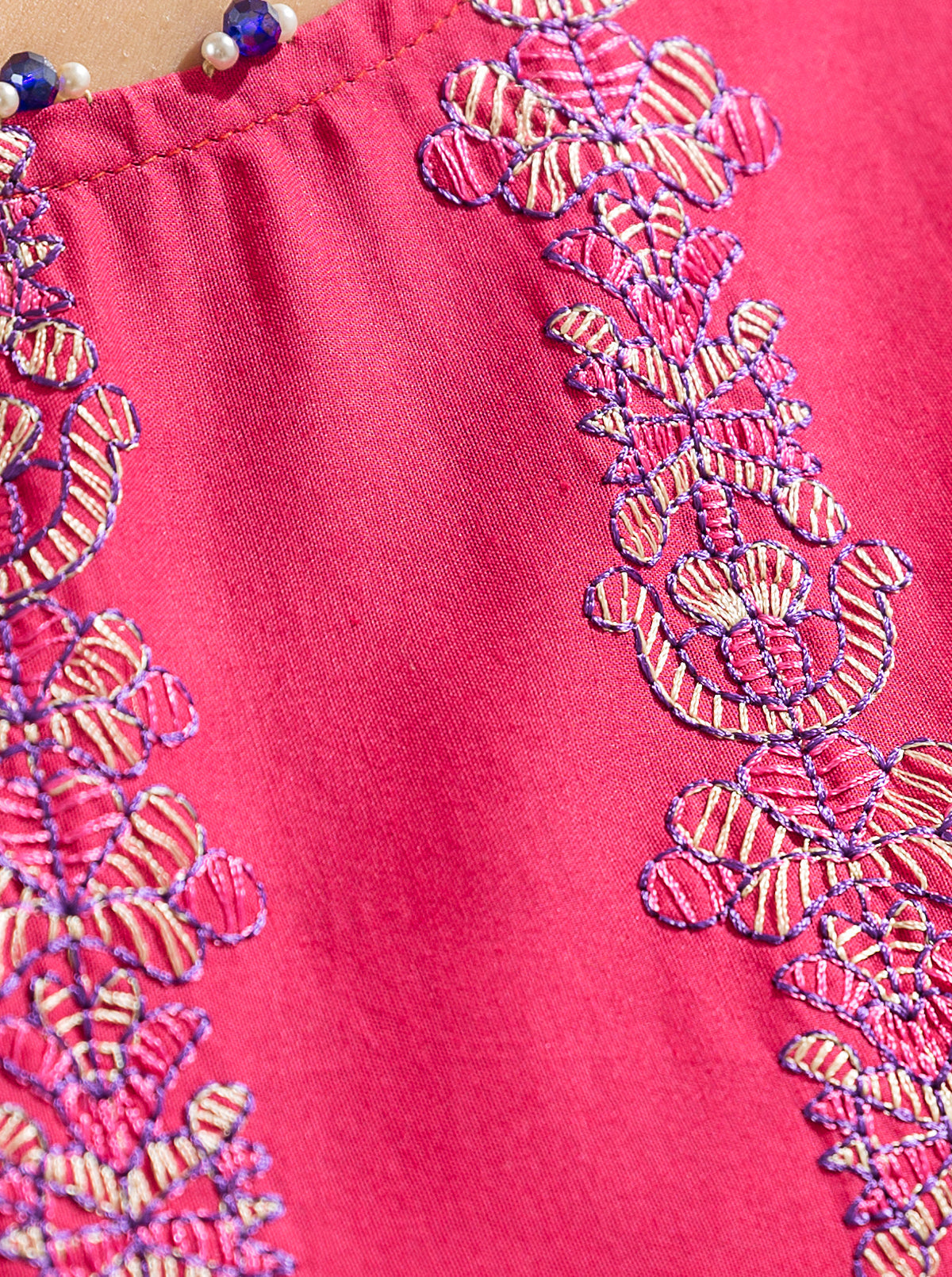 3 Piece - Embroidered Lawn Suit - Fuchsia Grace